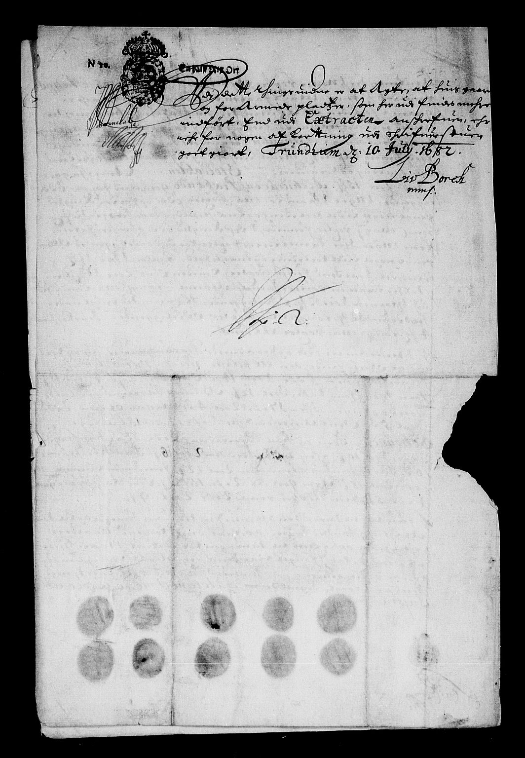 Rentekammeret inntil 1814, Reviderte regnskaper, Stiftamtstueregnskaper, Trondheim stiftamt og Nordland amt, RA/EA-6044/R/Rf/L0058: Trondheim stiftamt, 1680