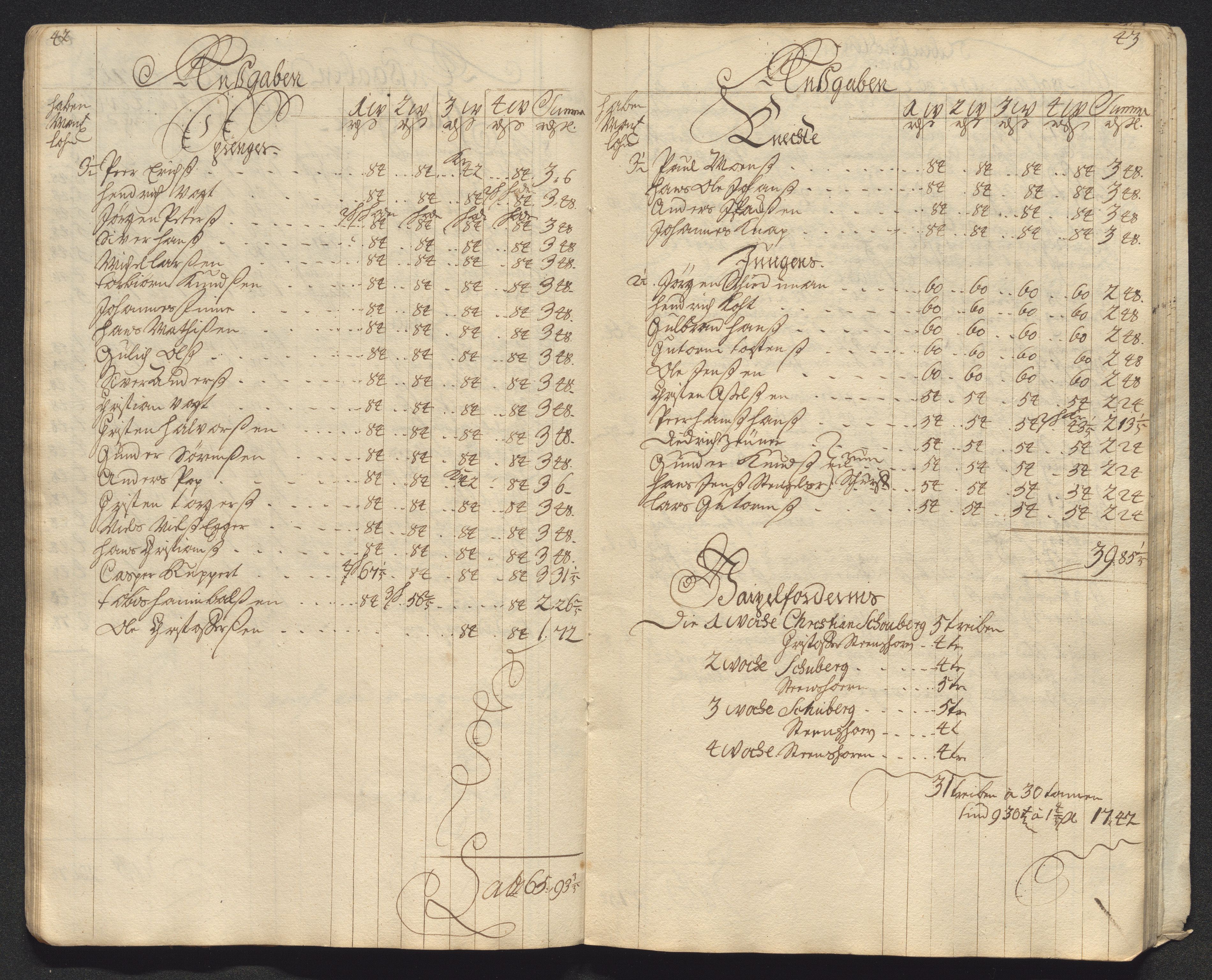 Kongsberg Sølvverk 1623-1816, AV/SAKO-EA-3135/001/D/Dc/Dcd/L0099: Utgiftsregnskap for gruver m.m., 1710, s. 454