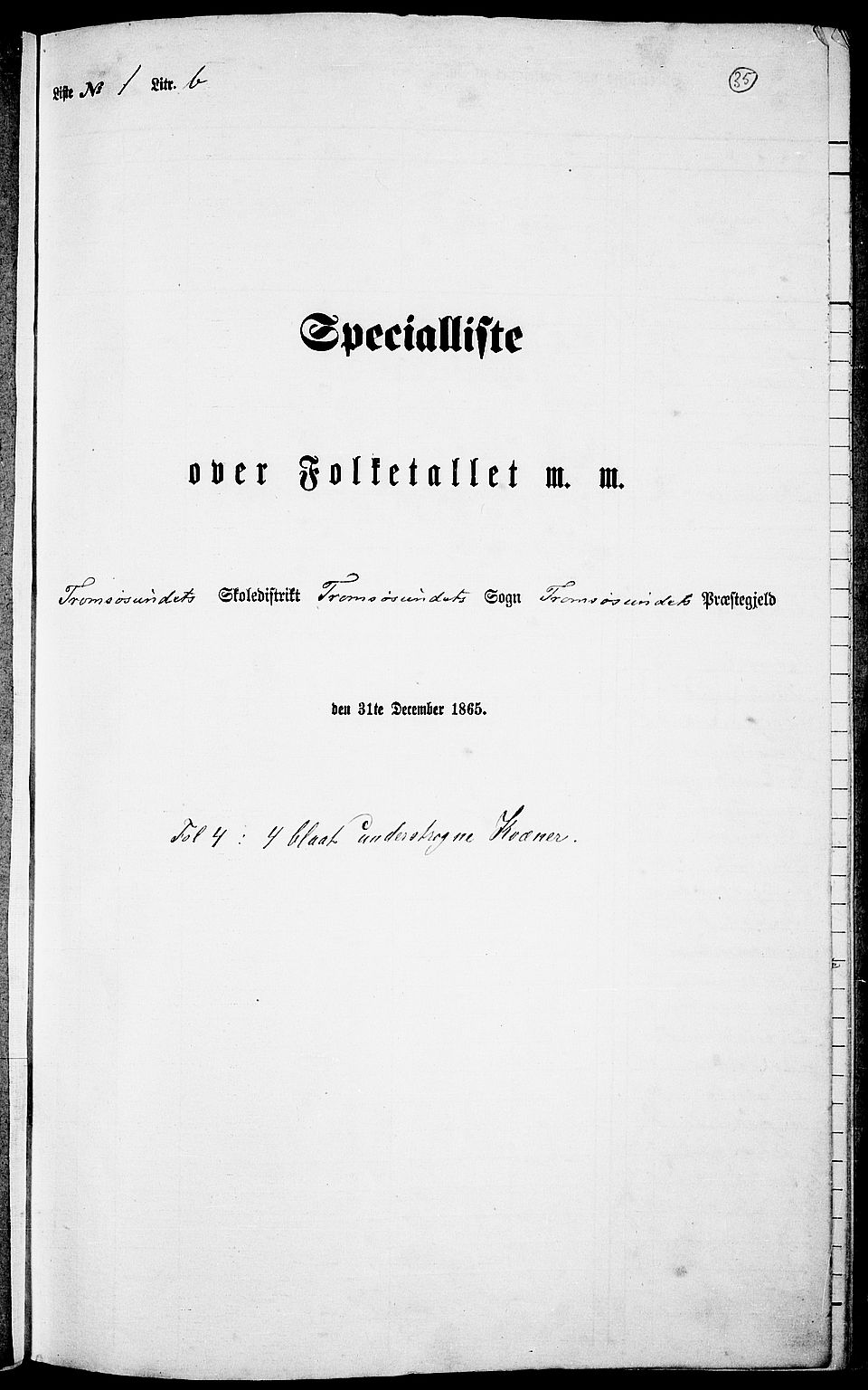 RA, Folketelling 1865 for 1934P Tromsøysund prestegjeld, 1865, s. 35