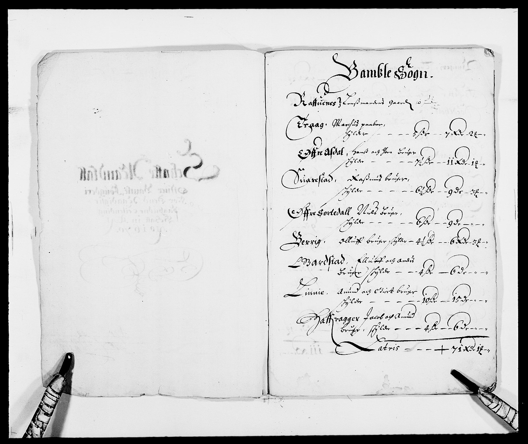 Rentekammeret inntil 1814, Reviderte regnskaper, Fogderegnskap, AV/RA-EA-4092/R34/L2041: Fogderegnskap Bamble, 1670-1672, s. 6