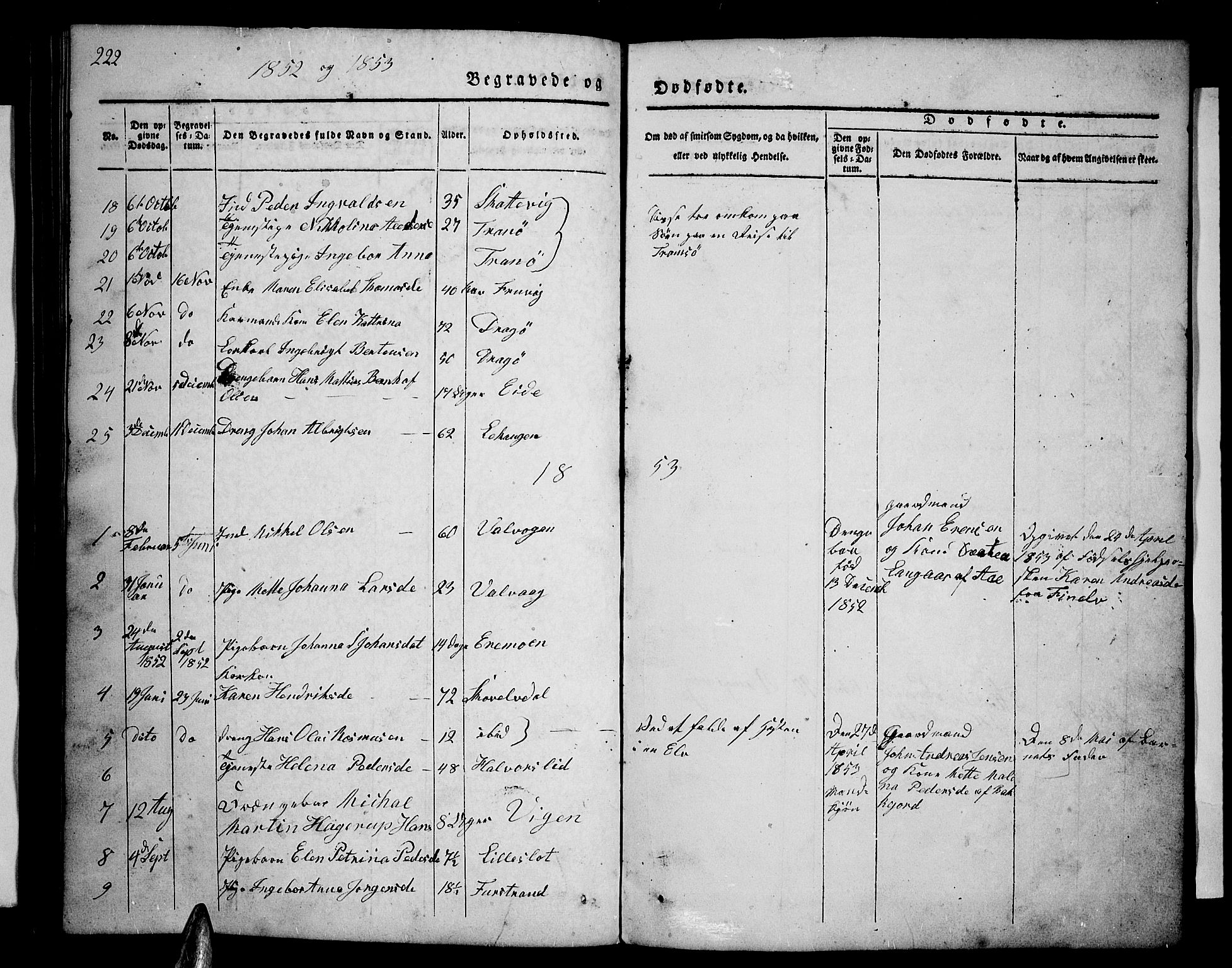 Tranøy sokneprestkontor, AV/SATØ-S-1313/I/Ia/Iab/L0001klokker: Klokkerbok nr. 1, 1835-1853, s. 222