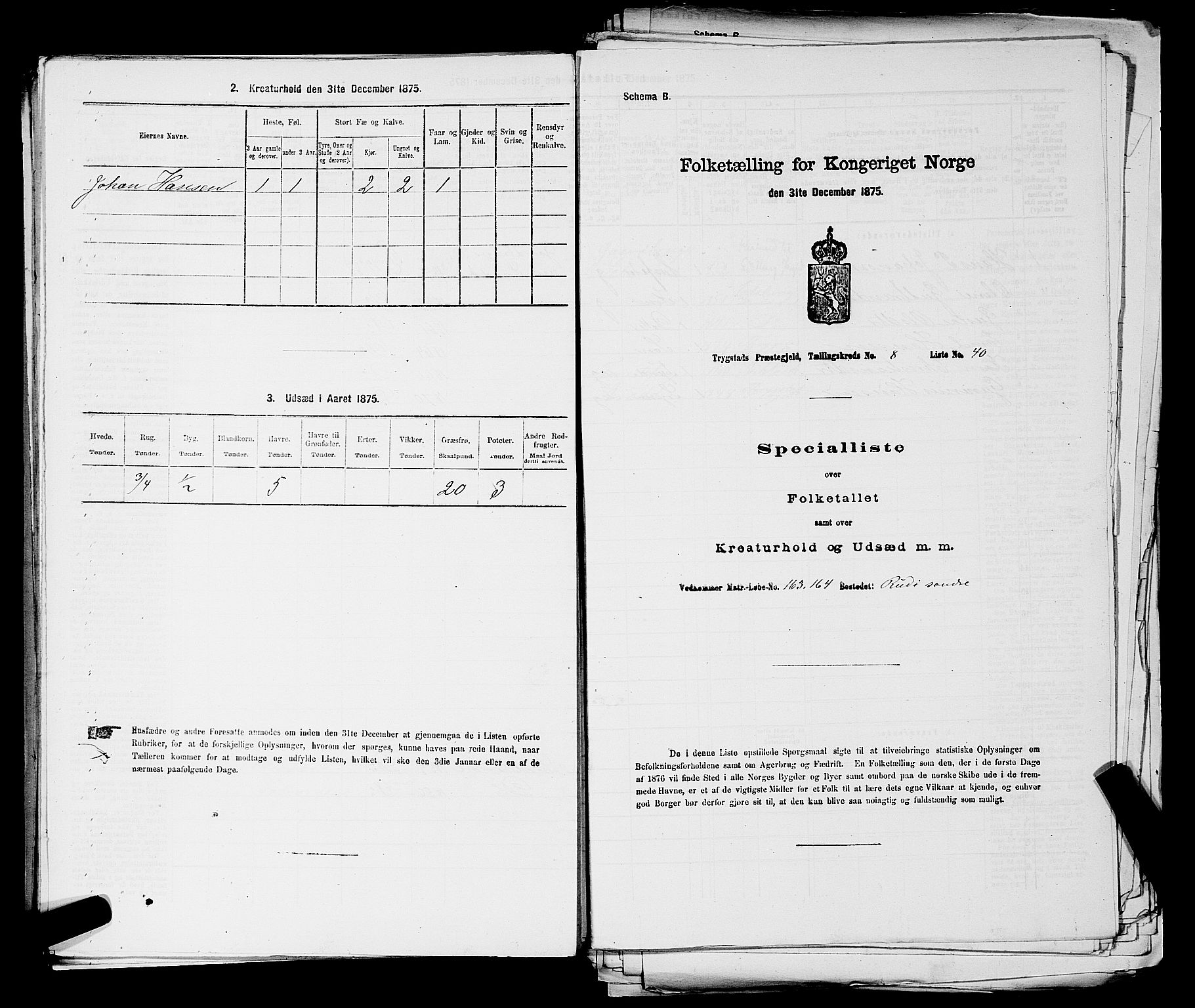 RA, Folketelling 1875 for 0122P Trøgstad prestegjeld, 1875, s. 953