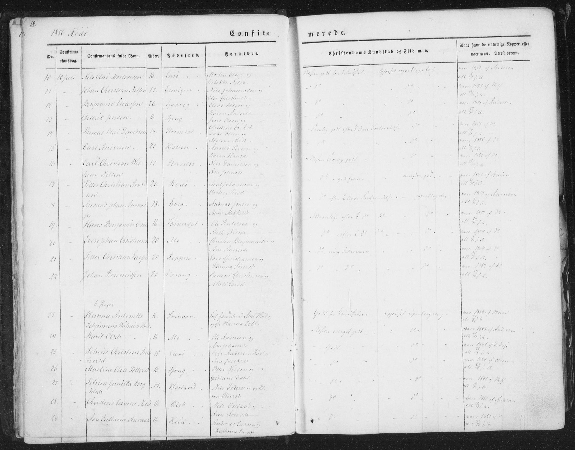 Ministerialprotokoller, klokkerbøker og fødselsregistre - Nordland, SAT/A-1459/841/L0604: Ministerialbok nr. 841A09 /1, 1845-1862, s. 18