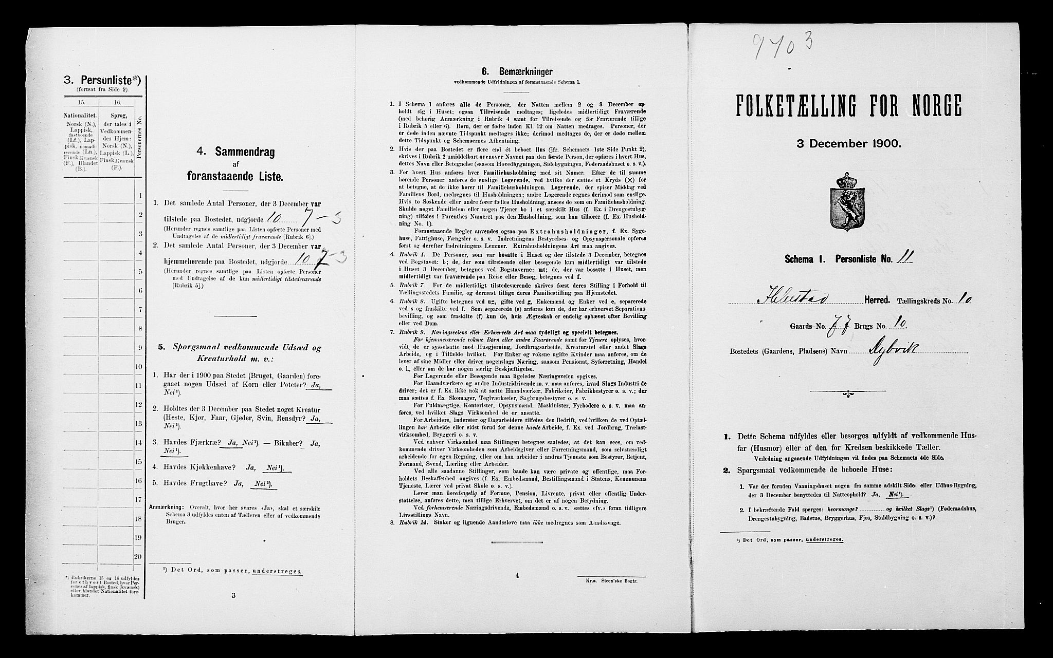 SATØ, Folketelling 1900 for 1917 Ibestad herred, 1900, s. 1274