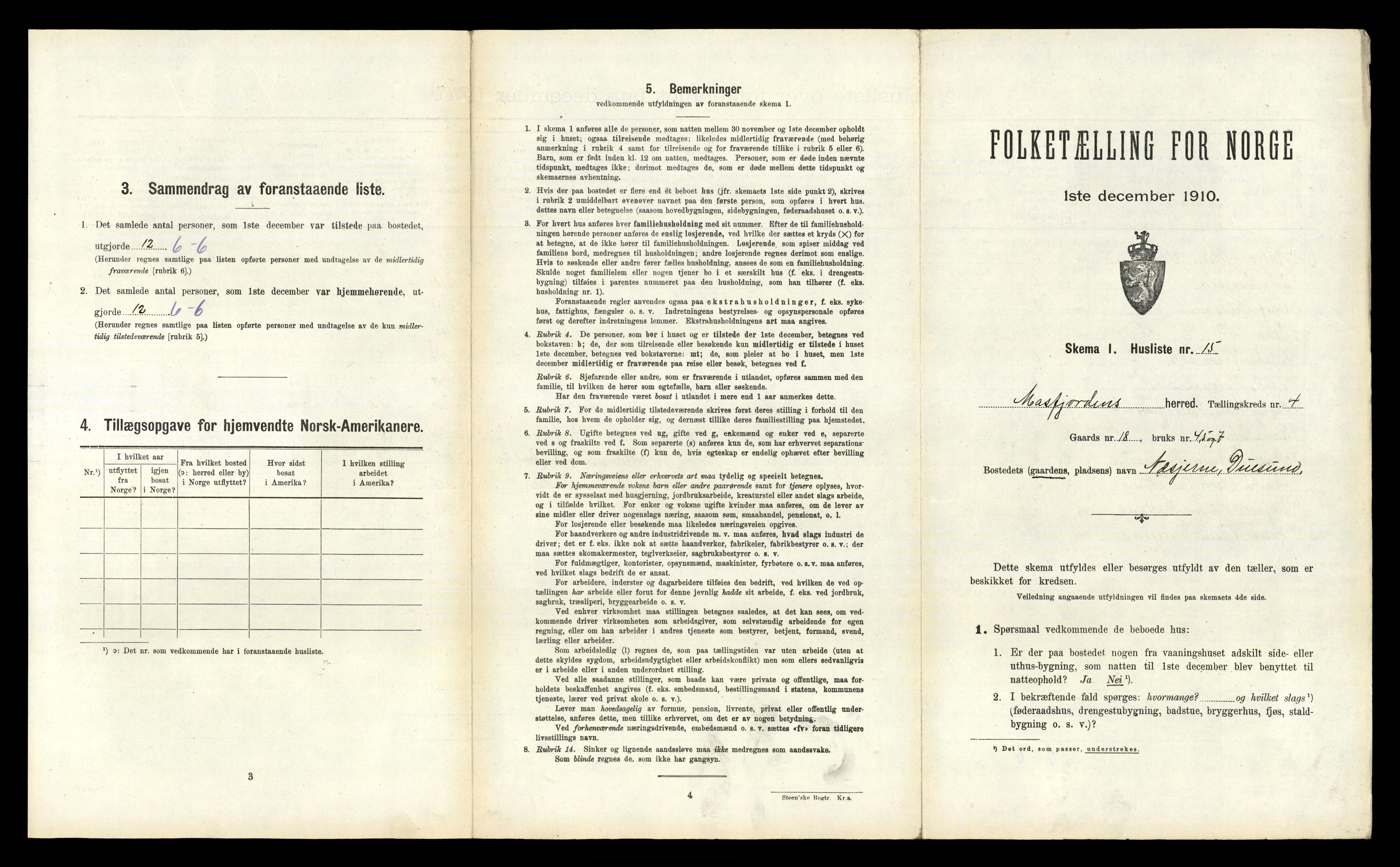 RA, Folketelling 1910 for 1266 Masfjorden herred, 1910, s. 278