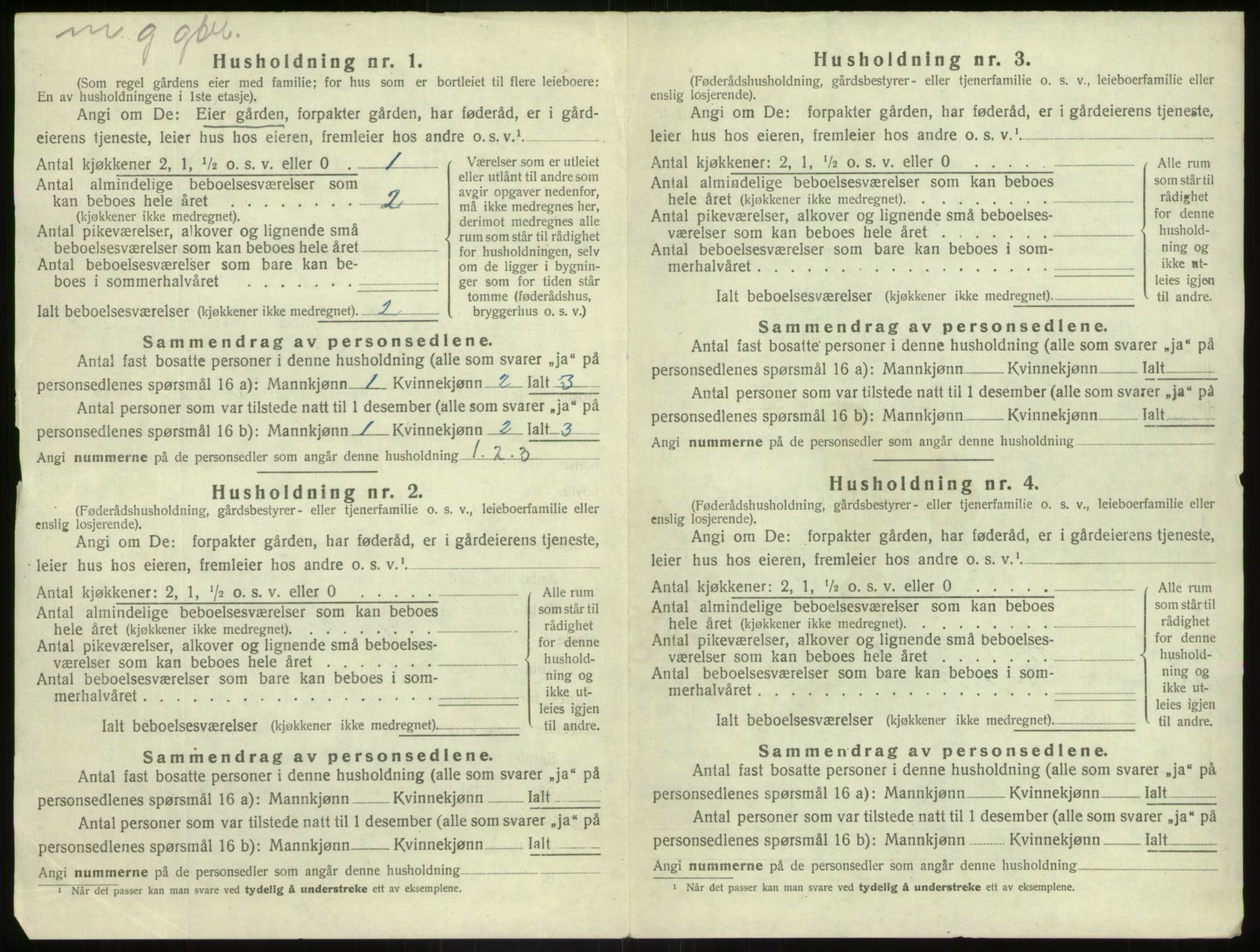 SAB, Folketelling 1920 for 1426 Luster herred, 1920, s. 819