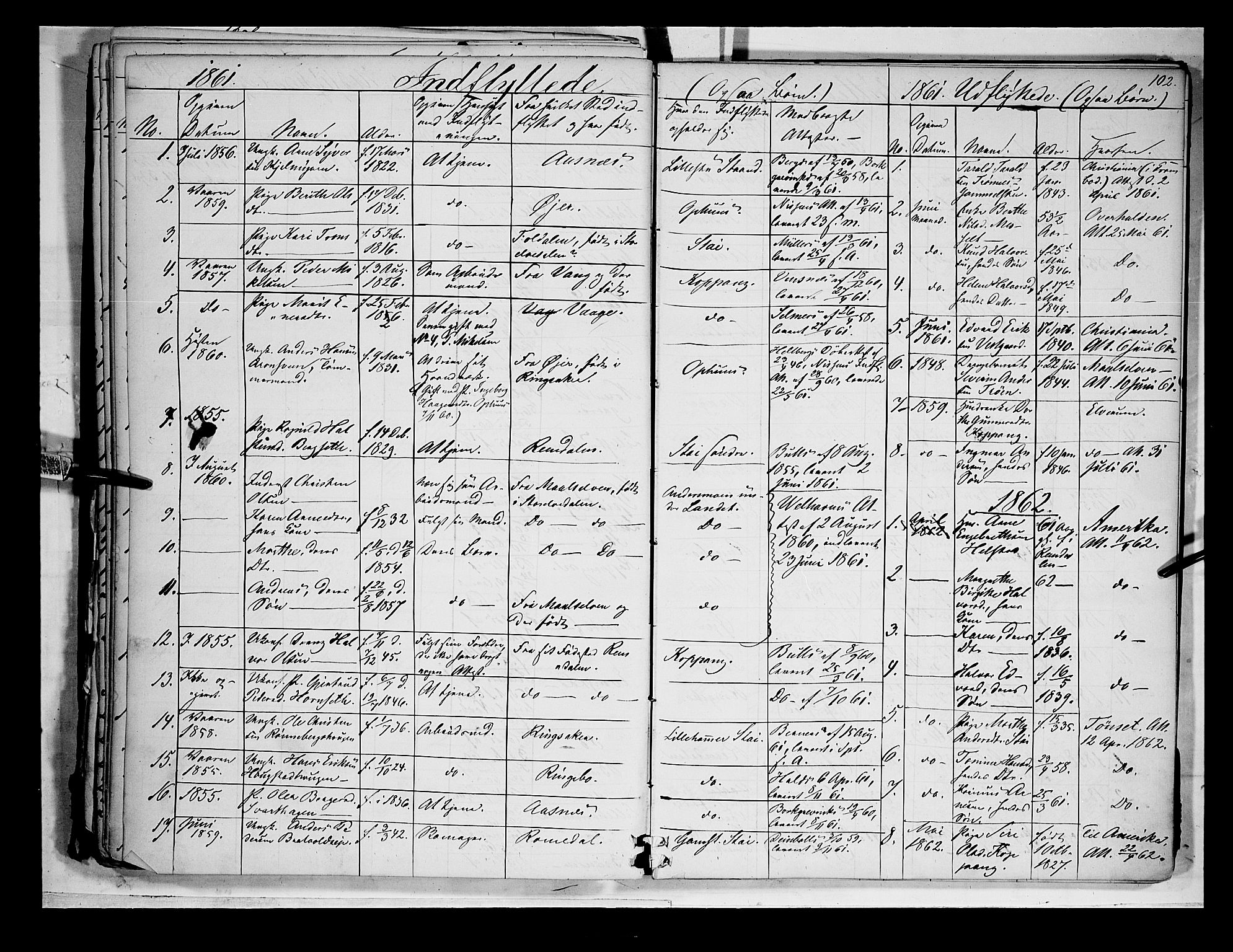 Åmot prestekontor, Hedmark, AV/SAH-PREST-056/H/Ha/Haa/L0007: Ministerialbok nr. 7, 1860-1870, s. 102