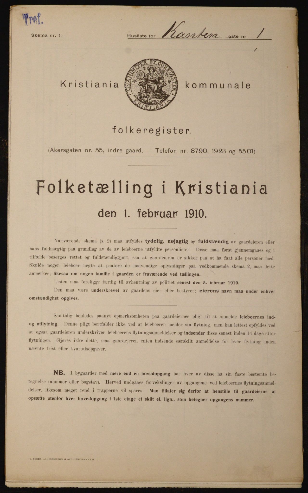 OBA, Kommunal folketelling 1.2.1910 for Kristiania, 1910, s. 46732