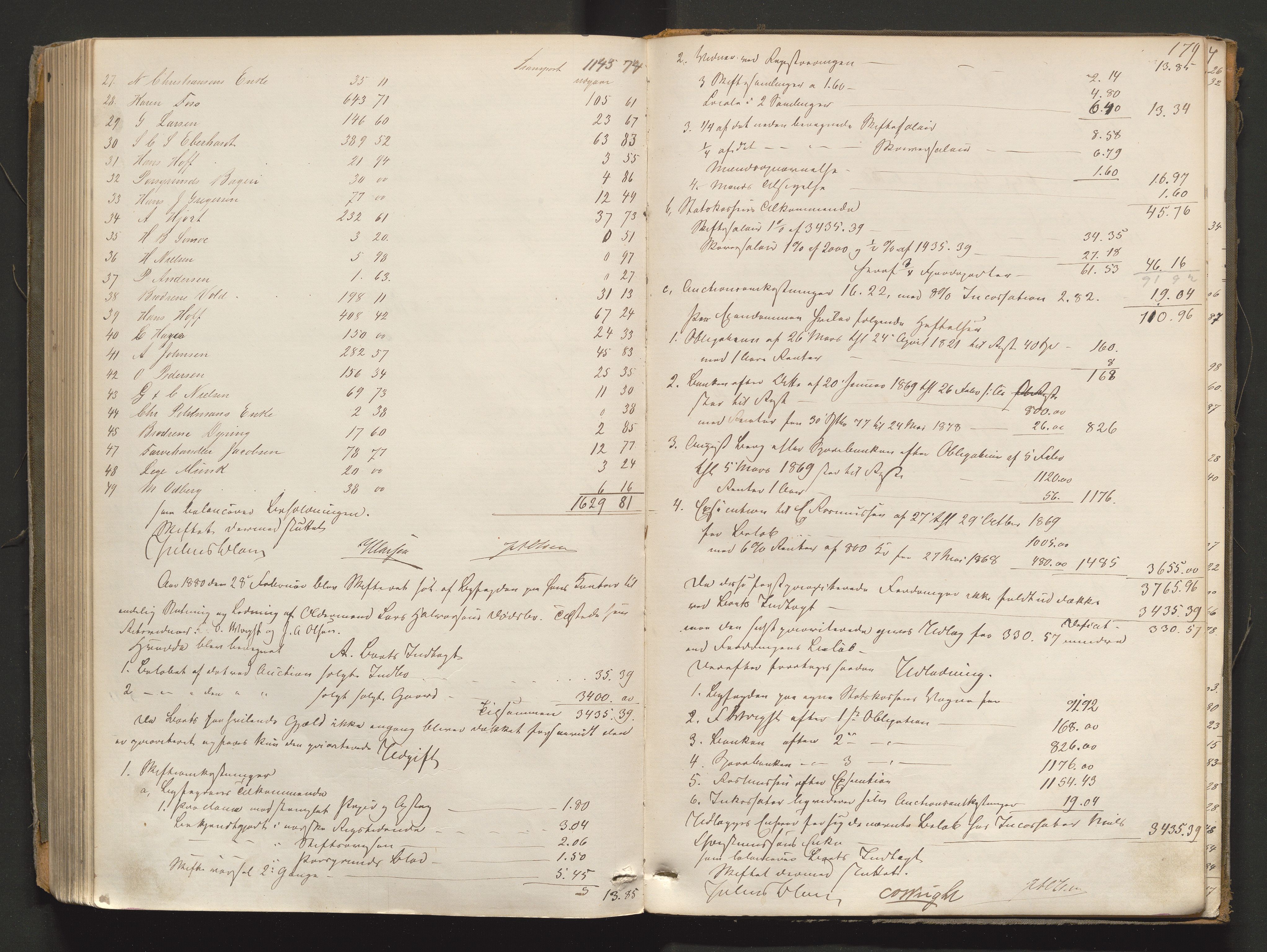 Porsgrunn byfogd, AV/SAKO-A-106/H/Hb/L0009: Skifteprotokoll - E., 1863-1881, s. 178b-179a