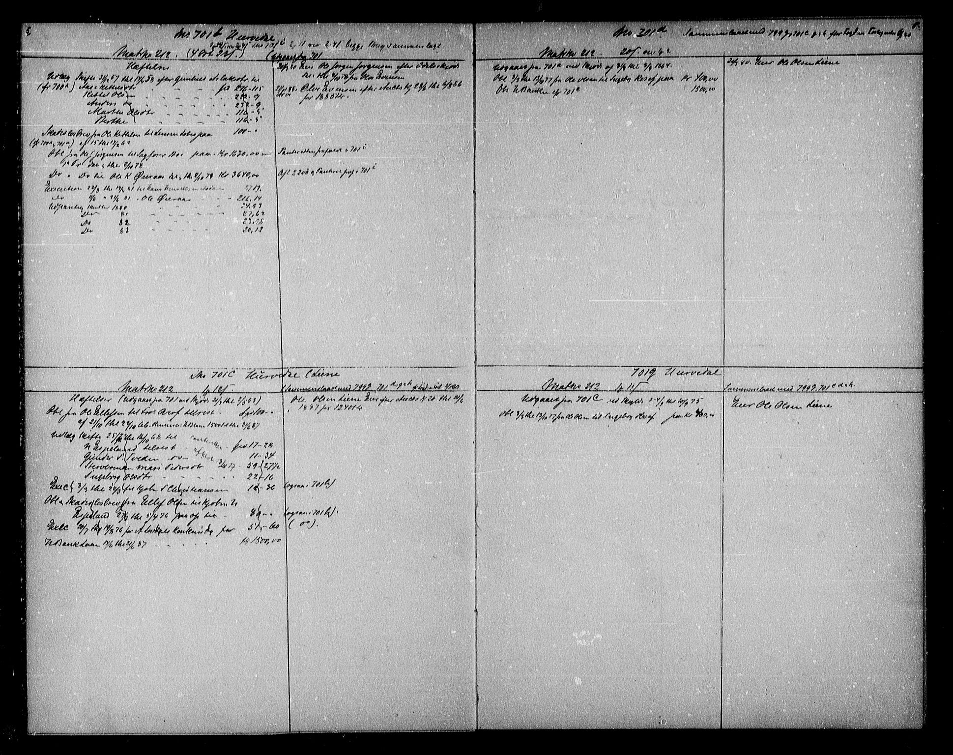 Nedenes sorenskriveri, AV/SAK-1221-0006/G/Ga/Gaa/L0017: Panteregister nr. 16A, 1850-1890, s. 5-6