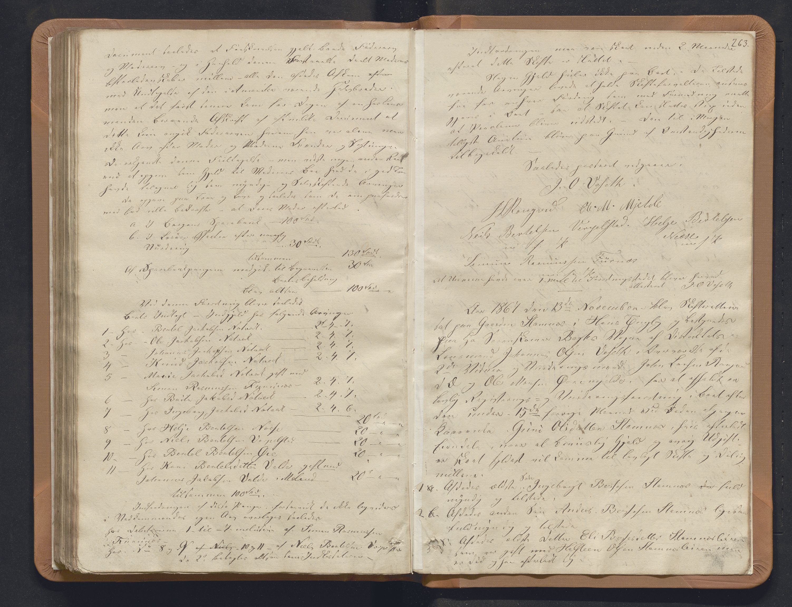 Nordhordland sorenskrivar, AV/SAB-A-2901/1/H/Hb/L0011: Registreringsprotokollar, 1862-1867, s. 262-263