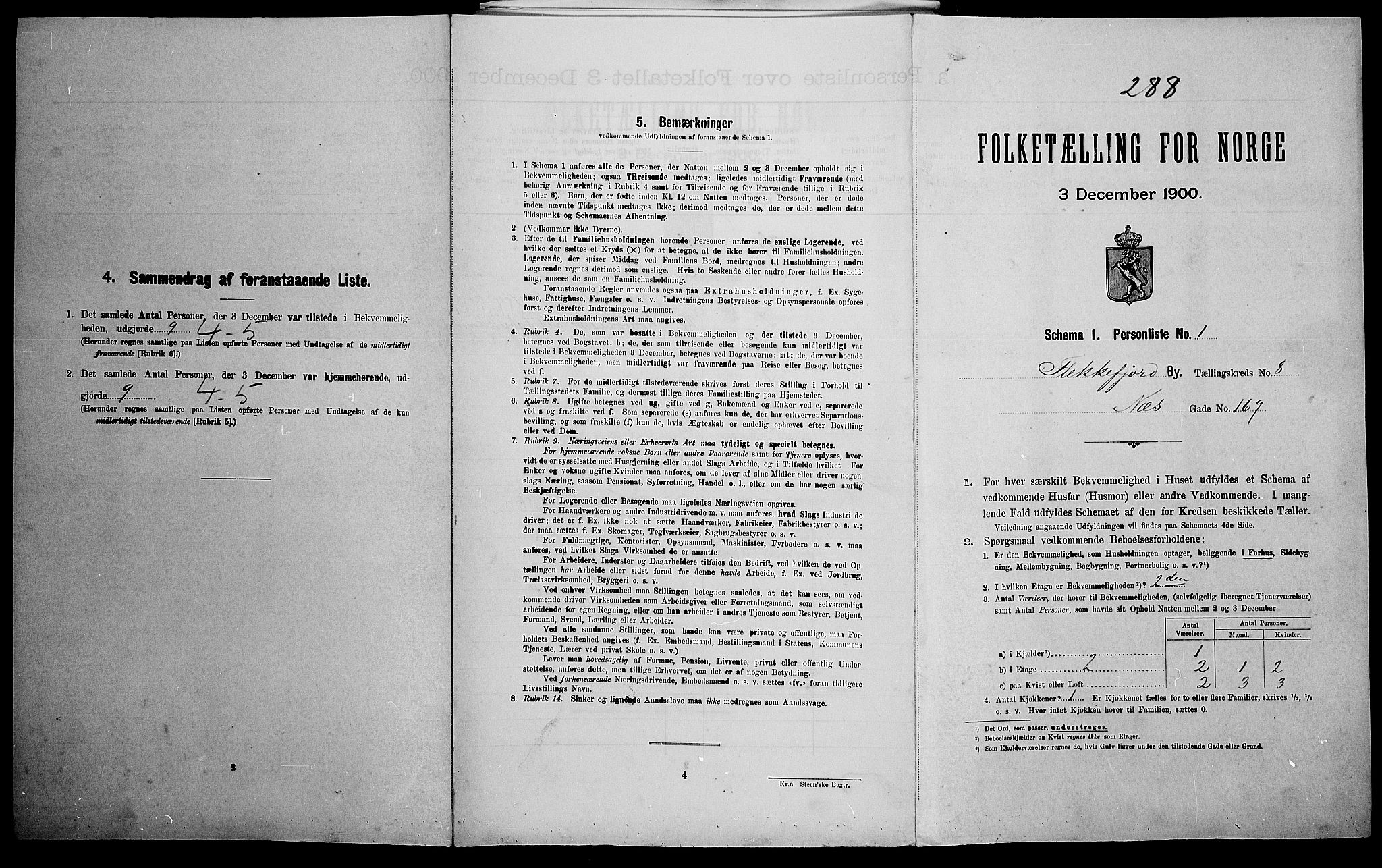 SAK, Folketelling 1900 for 1004 Flekkefjord kjøpstad, 1900, s. 834