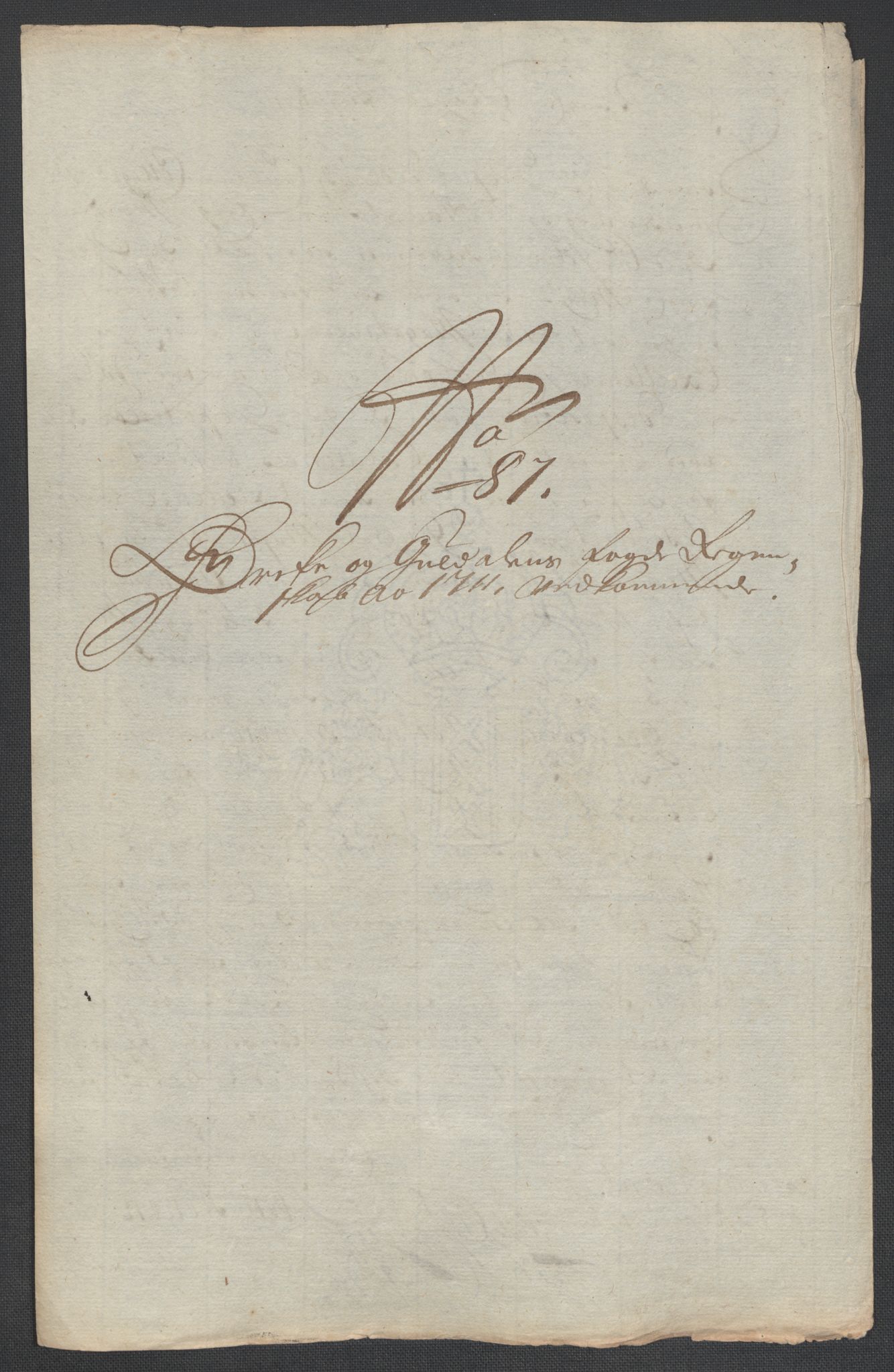 Rentekammeret inntil 1814, Reviderte regnskaper, Fogderegnskap, AV/RA-EA-4092/R60/L3962: Fogderegnskap Orkdal og Gauldal, 1711, s. 237