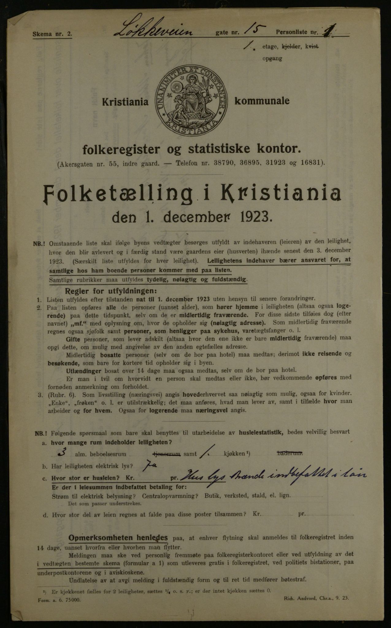 OBA, Kommunal folketelling 1.12.1923 for Kristiania, 1923, s. 65340