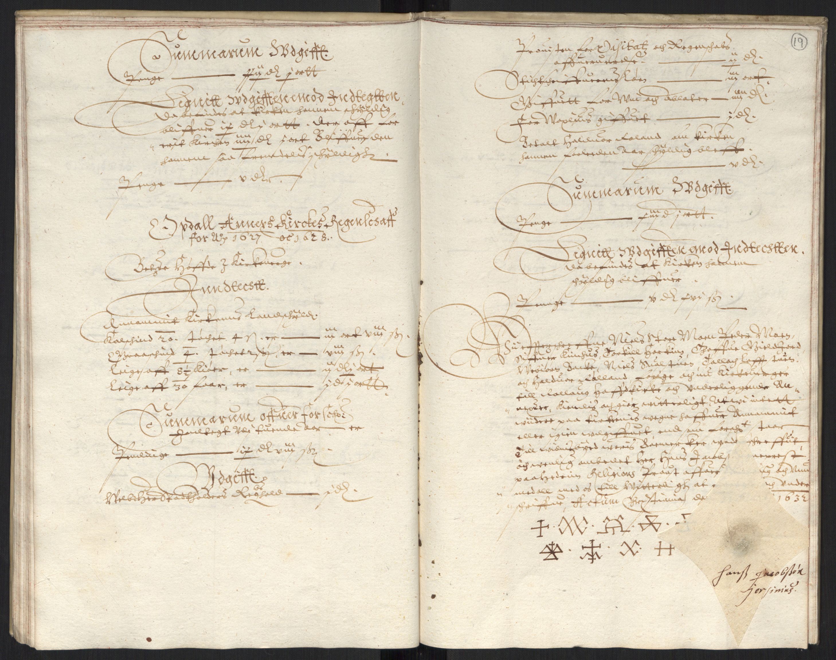 Rentekammeret inntil 1814, Reviderte regnskaper, Kirkeregnskap, AV/RA-EA-4067/Ra/L0004/0004: Kirkeregnskap / Noen resterende kirkeregnskaper for Oslo stift i Jens Juels tid, 1615-1628, s. 18b-19a