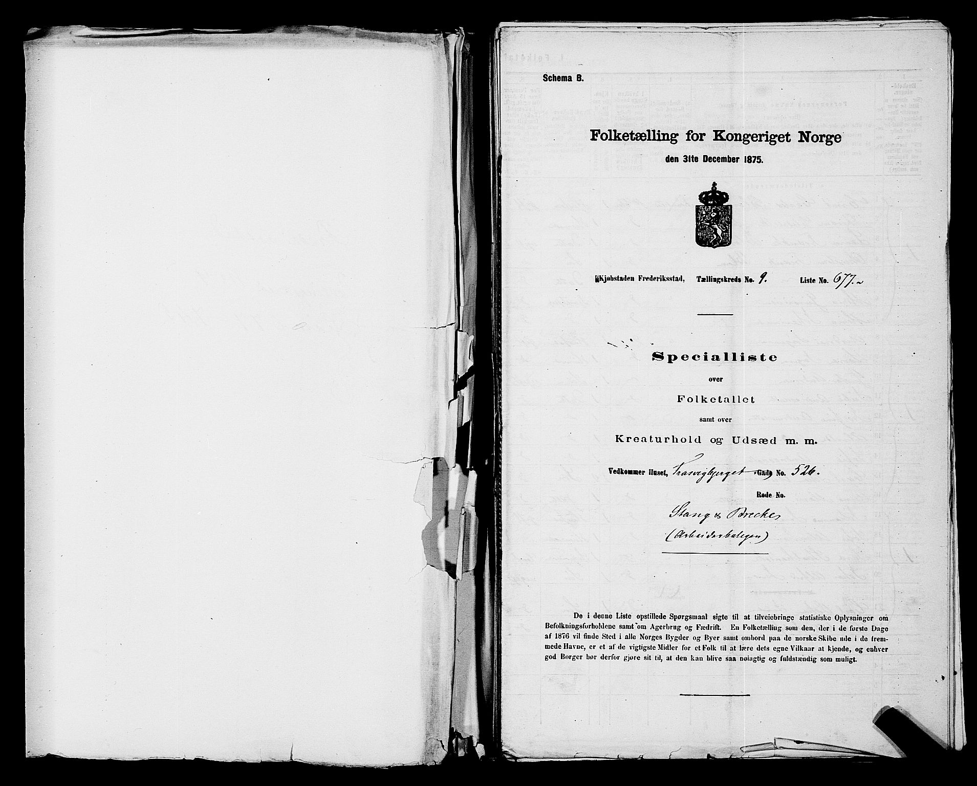 RA, Folketelling 1875 for 0103B Fredrikstad prestegjeld, Fredrikstad kjøpstad, 1875, s. 1533