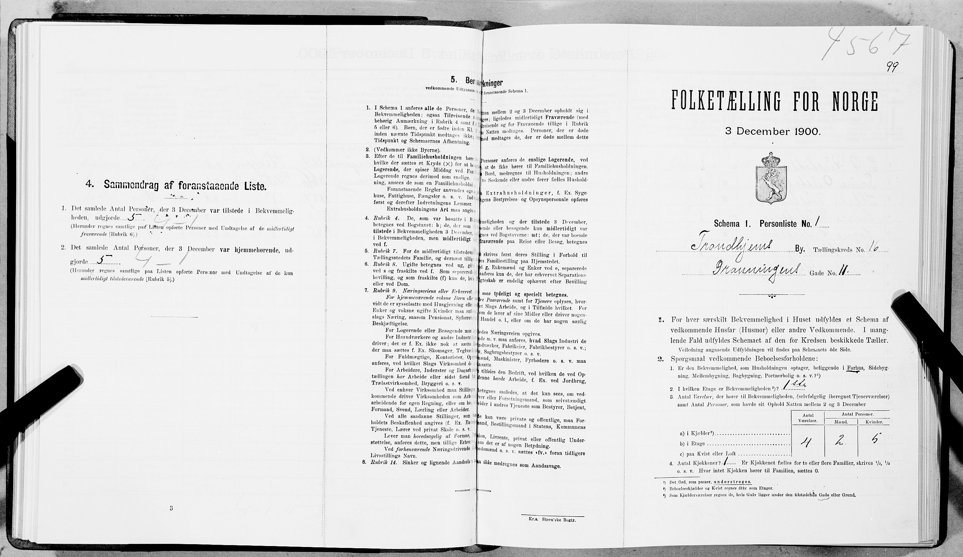 SAT, Folketelling 1900 for 1601 Trondheim kjøpstad, 1900, s. 2638
