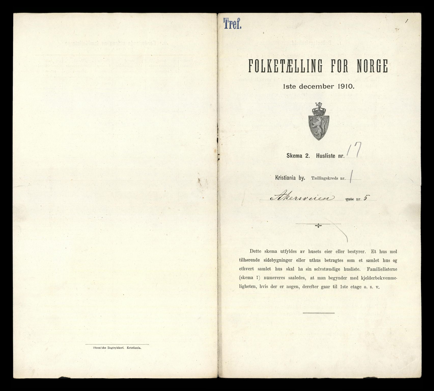 RA, Folketelling 1910 for 0301 Kristiania kjøpstad, 1910, s. 2311