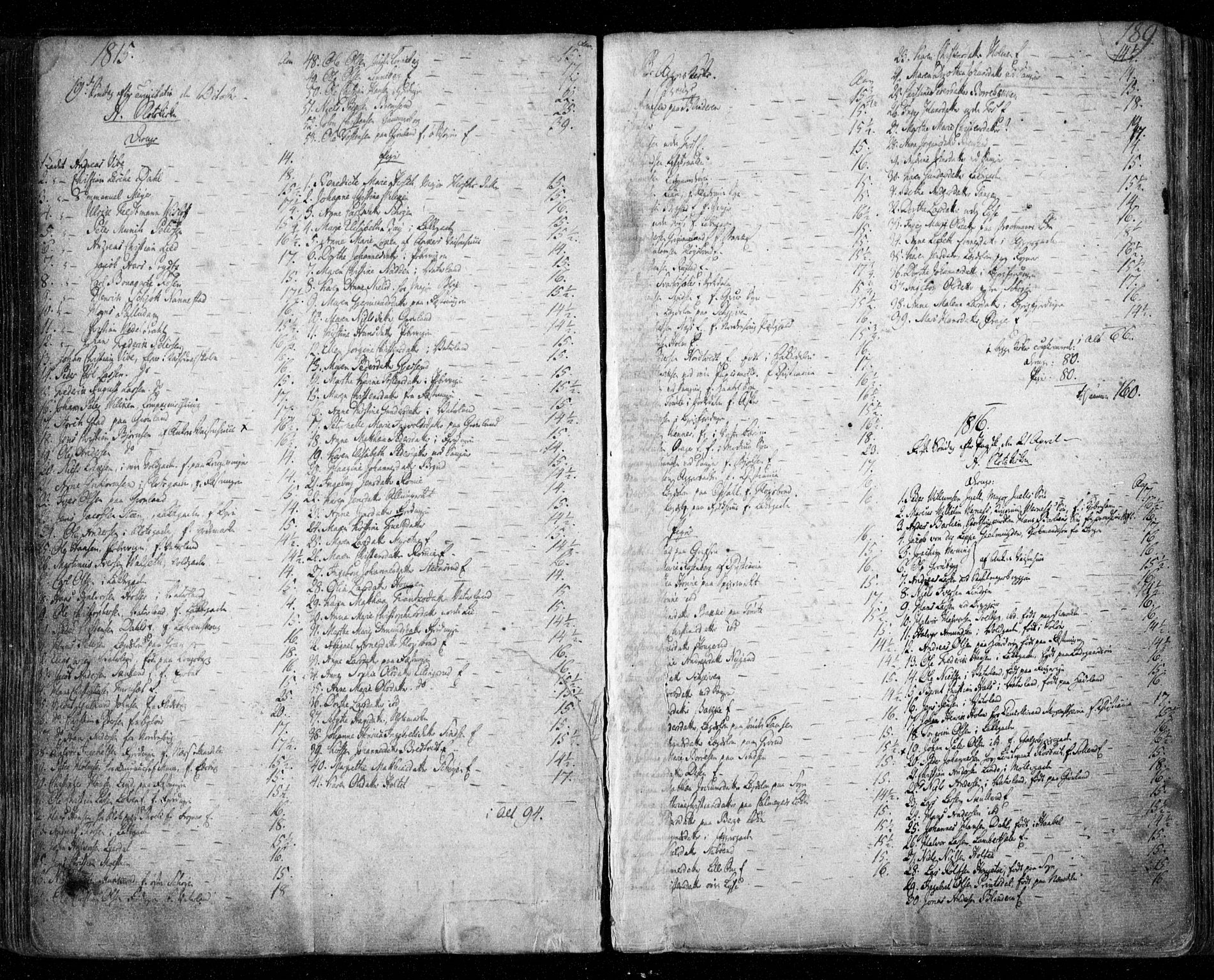 Aker prestekontor kirkebøker, SAO/A-10861/F/L0011: Ministerialbok nr. 11, 1810-1819, s. 189