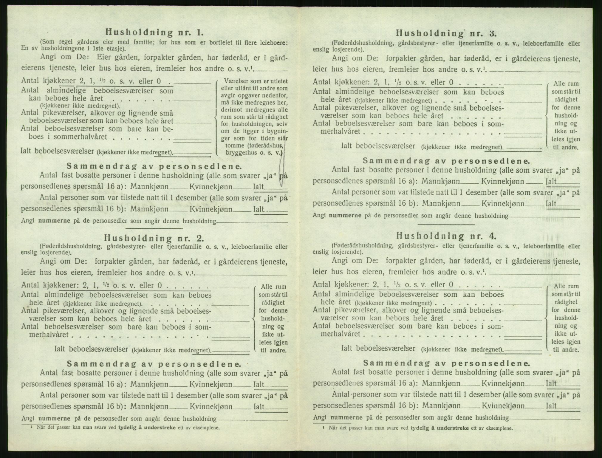 SAK, Folketelling 1920 for 0927 Høvåg herred, 1920, s. 517