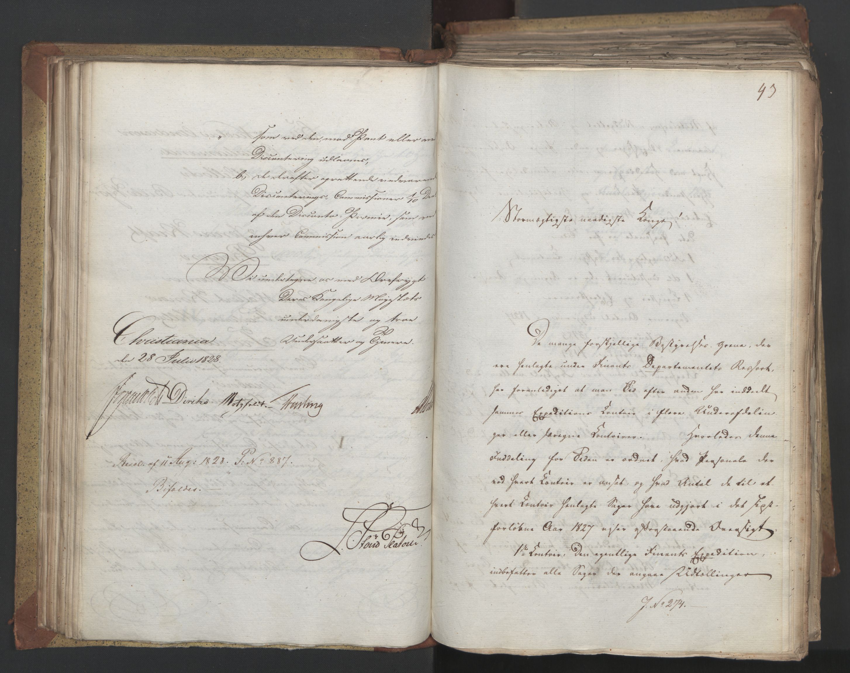 Statsrådsavdelingen i Stockholm, AV/RA-S-1003/D/Da/L0055: Regjeringsinnstillinger nr. 231-435, 1828, s. 111