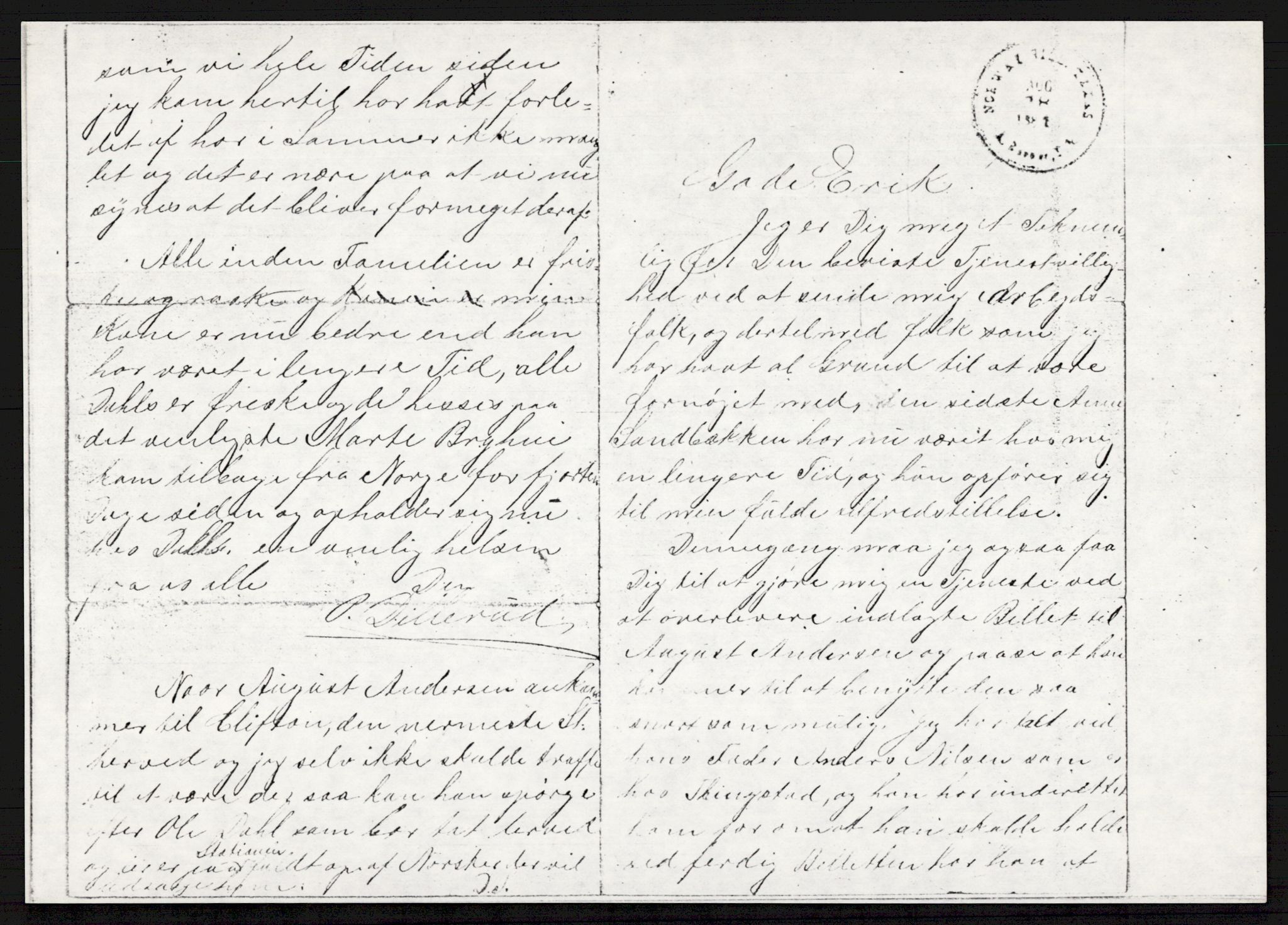 Samlinger til kildeutgivelse, Amerikabrevene, AV/RA-EA-4057/F/L0007: Innlån fra Hedmark: Berg - Furusetbrevene, 1838-1914, s. 841