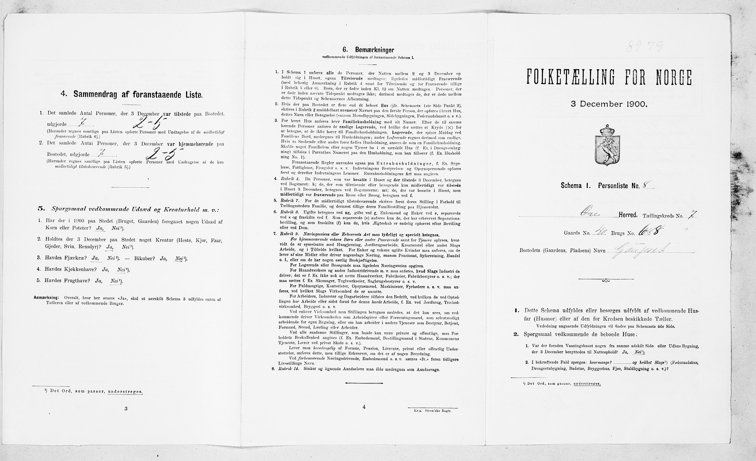 SAT, Folketelling 1900 for 1558 Øre herred, 1900, s. 589