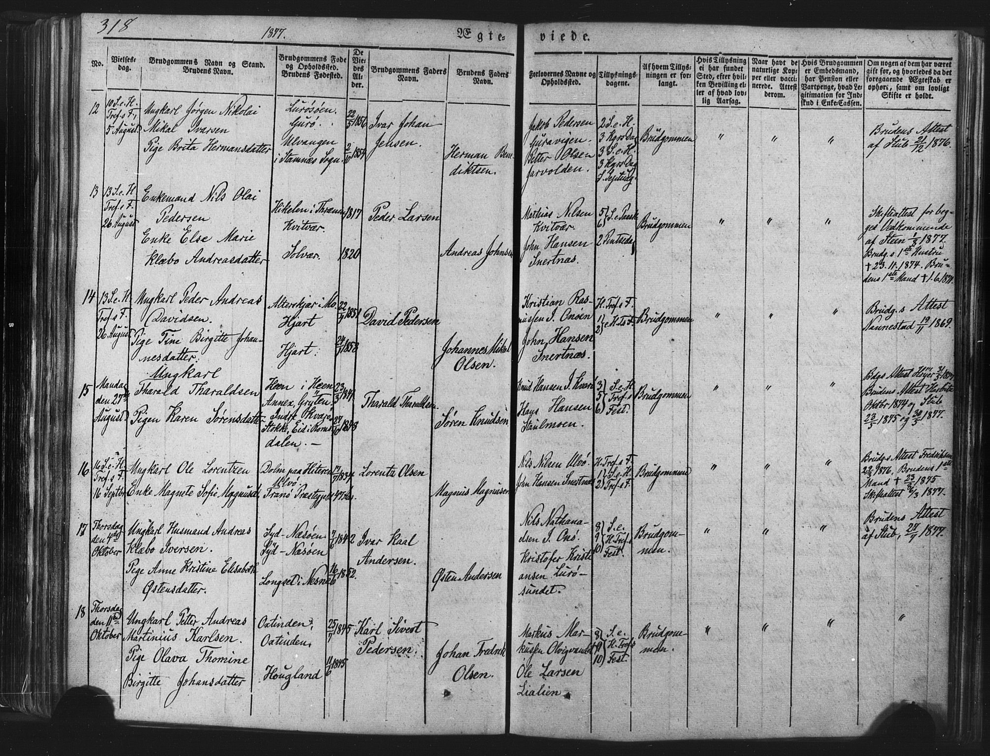 Ministerialprotokoller, klokkerbøker og fødselsregistre - Nordland, AV/SAT-A-1459/839/L0567: Ministerialbok nr. 839A04, 1863-1879, s. 318