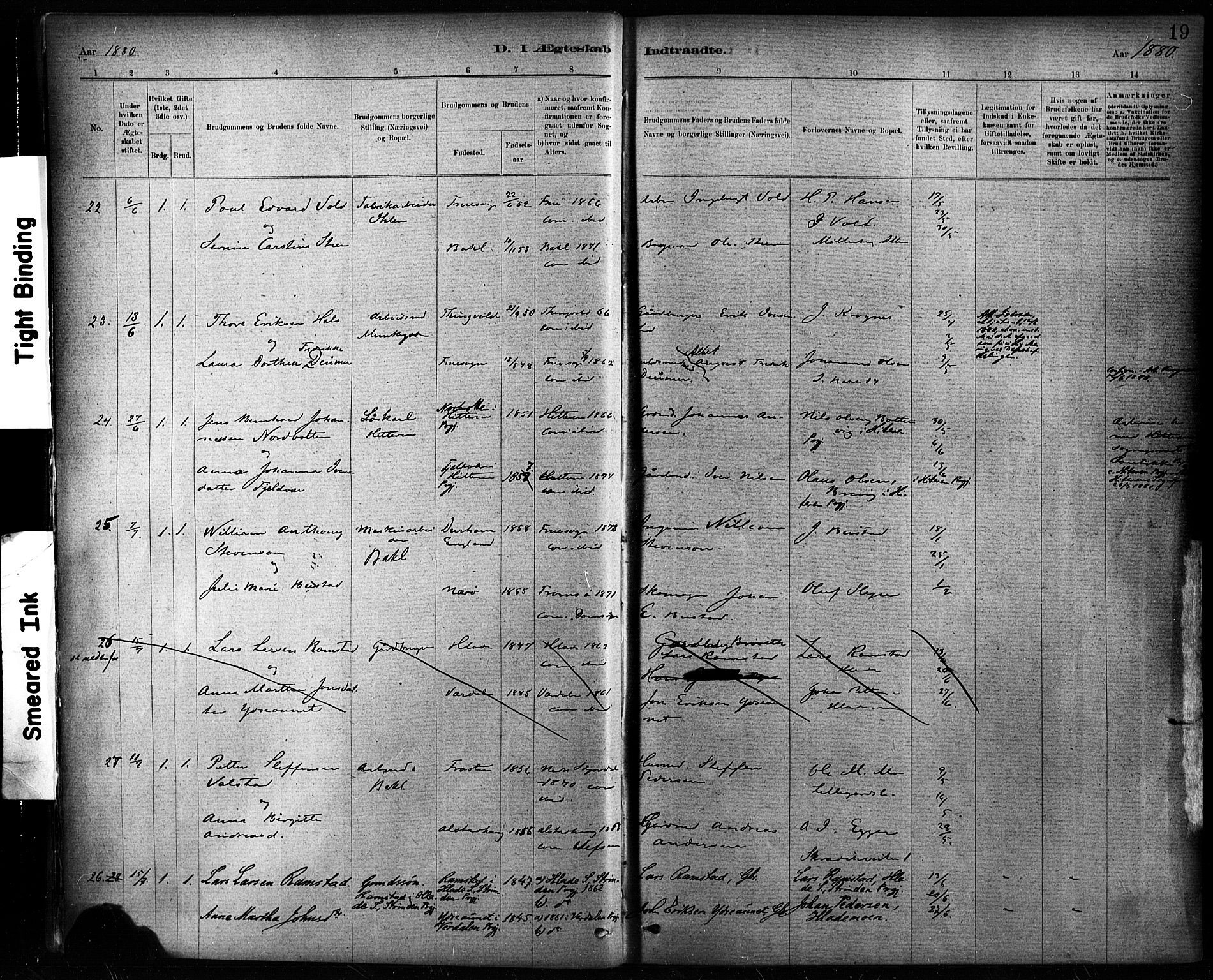 Ministerialprotokoller, klokkerbøker og fødselsregistre - Sør-Trøndelag, AV/SAT-A-1456/604/L0189: Ministerialbok nr. 604A10, 1878-1892, s. 19