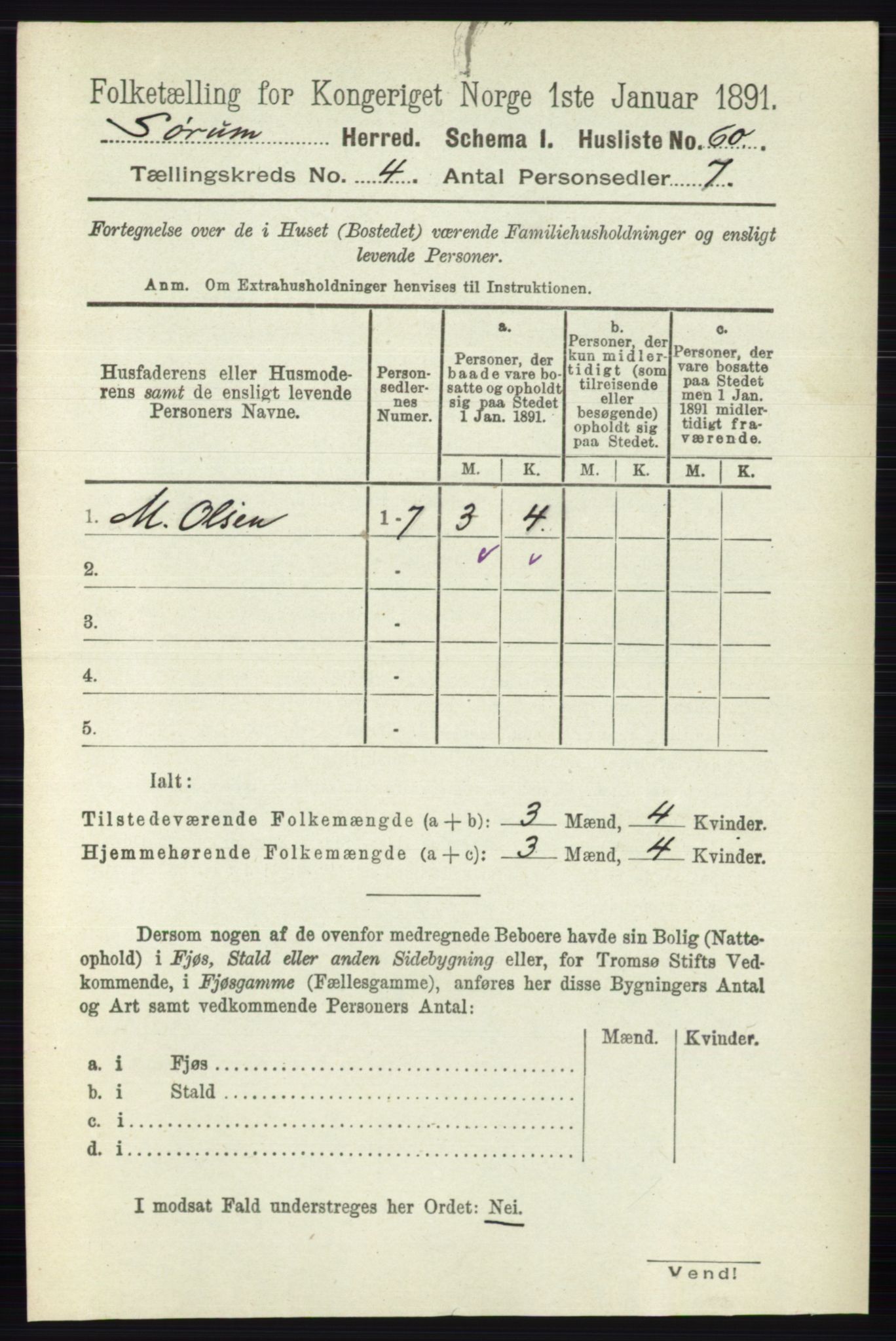 RA, Folketelling 1891 for 0226 Sørum herred, 1891, s. 1876
