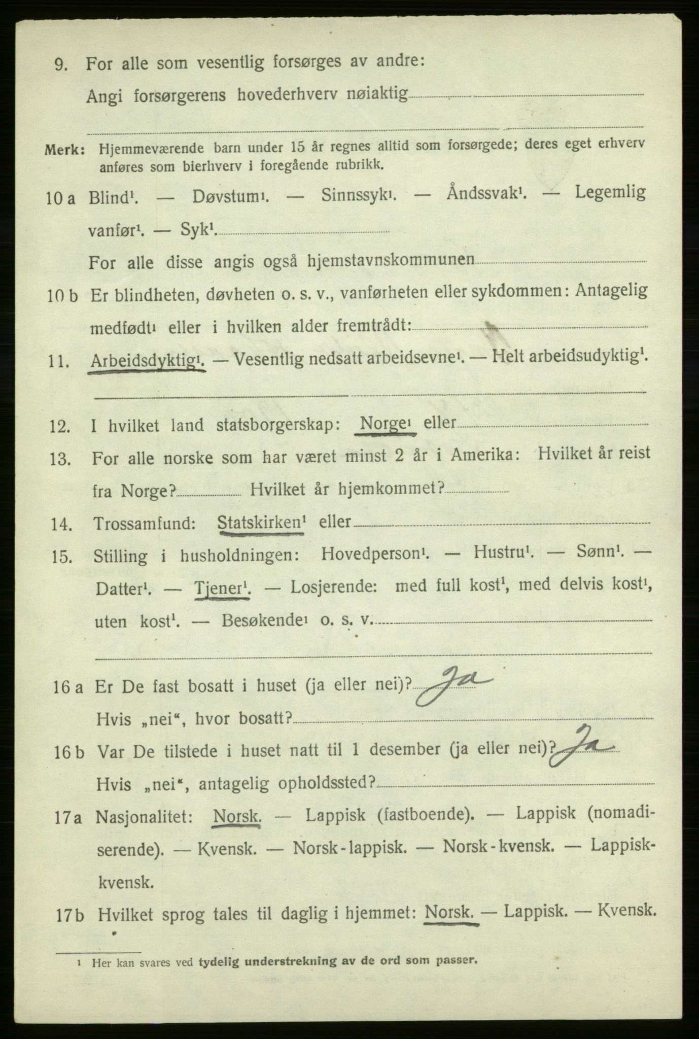 SATØ, Folketelling 1920 for 2013 Talvik herred, 1920, s. 3263