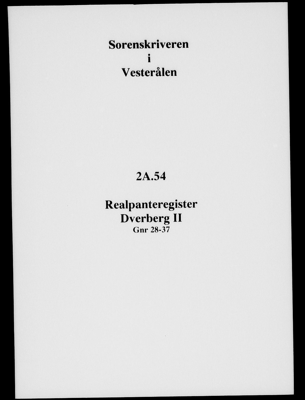 Vesterålen sorenskriveri, SAT/A-4180/1/2/2A/L0054: Panteregister nr. 54