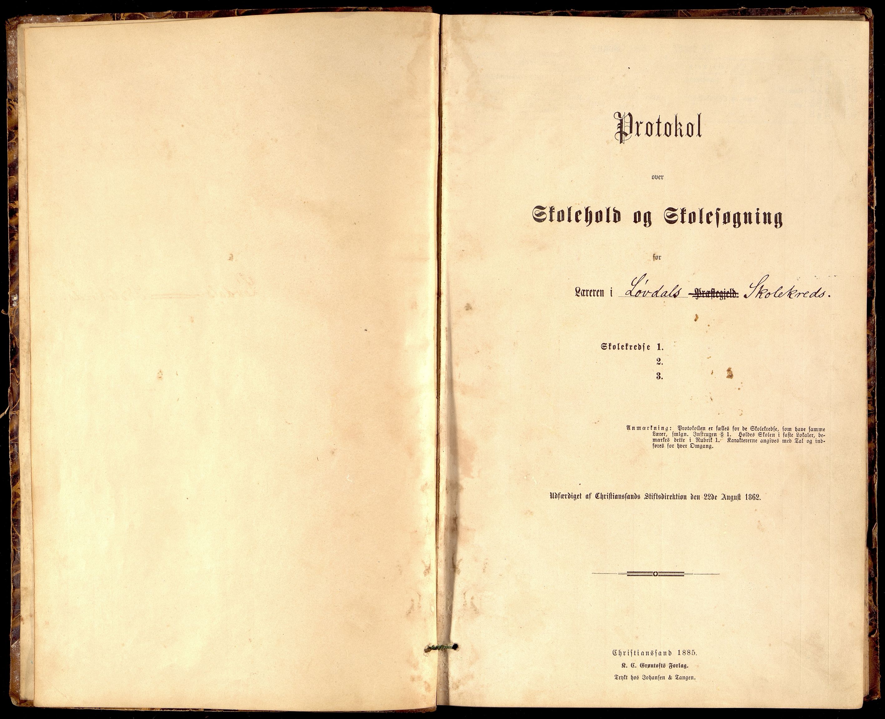 Øyslebø og Laudal kommune - Laudal Skole, ARKSOR/1021ØL559/H/L0004: Protokoll (d), 1888-1895