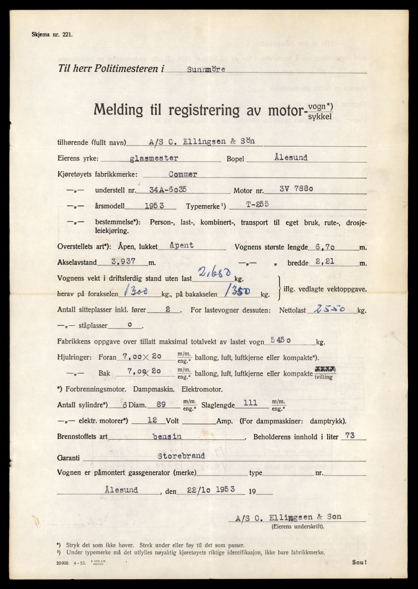 Møre og Romsdal vegkontor - Ålesund trafikkstasjon, AV/SAT-A-4099/F/Fe/L0034: Registreringskort for kjøretøy T 12500 - T 12652, 1927-1998, s. 2324