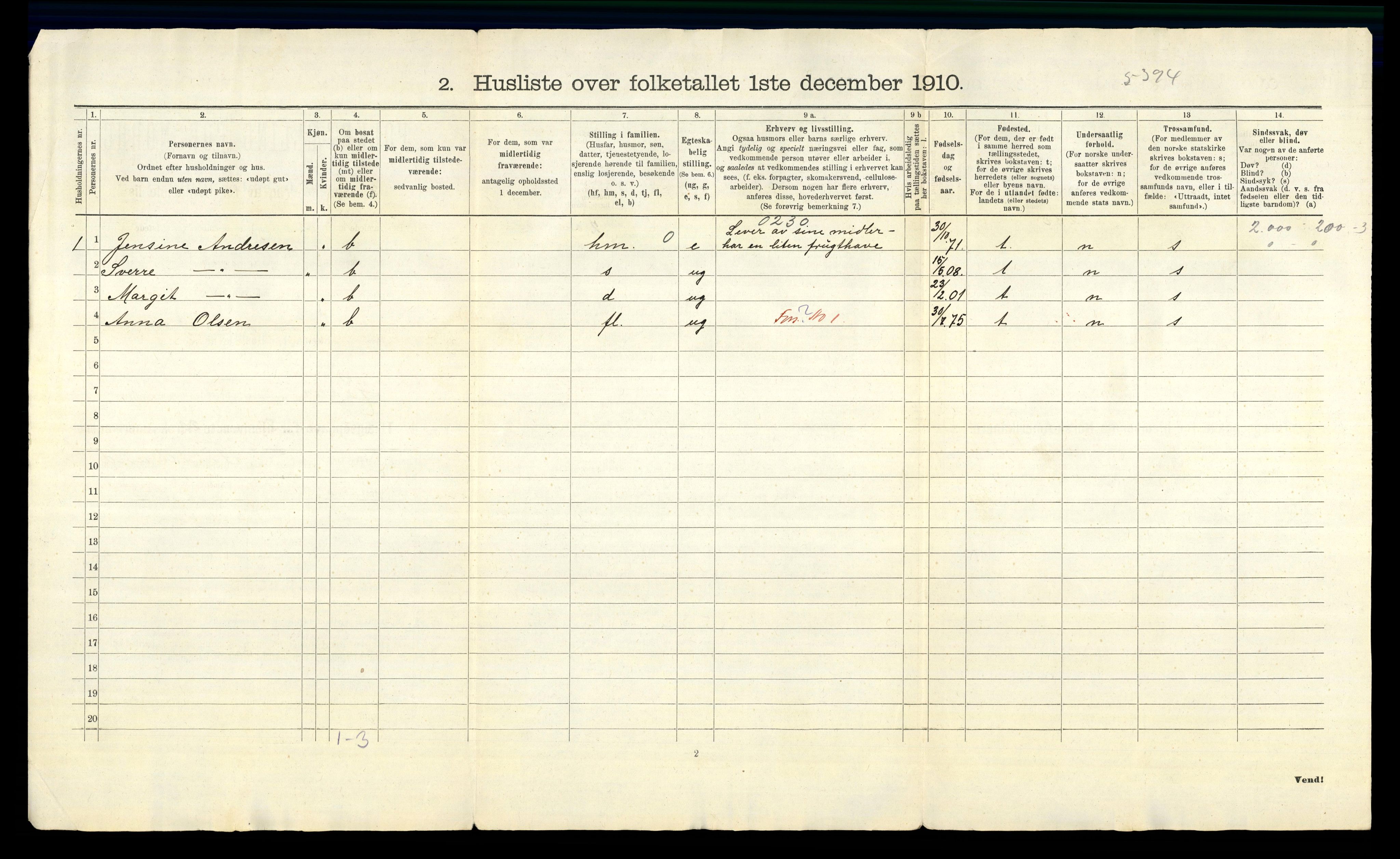 RA, Folketelling 1910 for 0111 Hvaler herred, 1910, s. 43