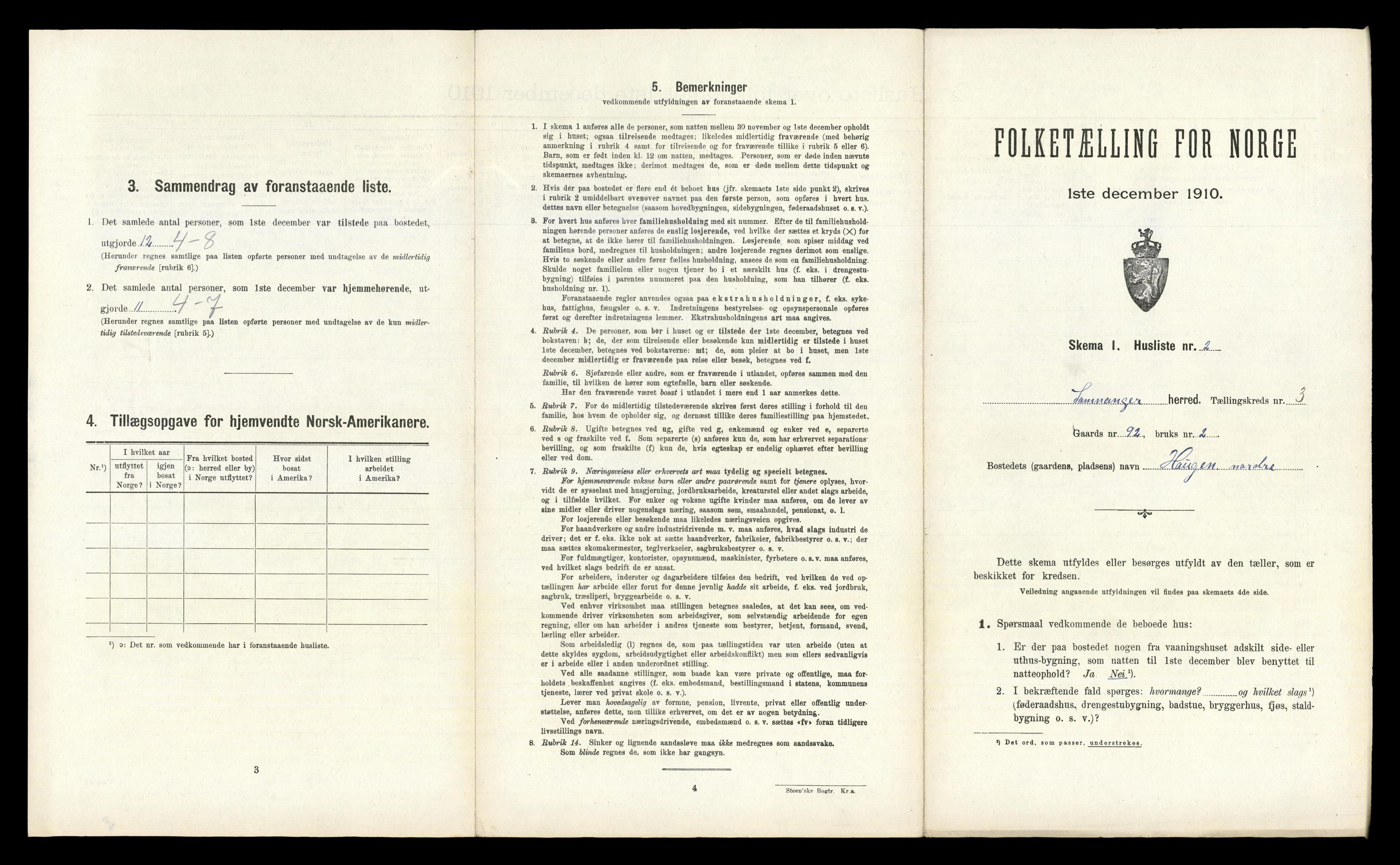 RA, Folketelling 1910 for 1242 Samnanger herred, 1910, s. 137