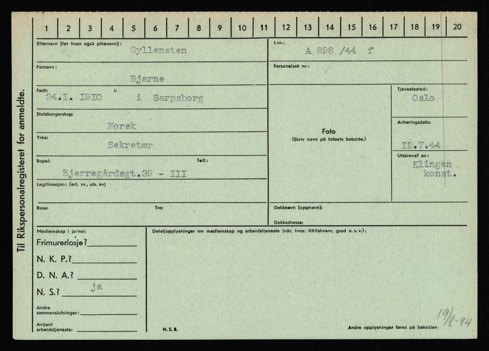 Statspolitiet - Hovedkontoret / Osloavdelingen, AV/RA-S-1329/C/Ca/L0005: Furali - Hamula, 1943-1945, s. 3378