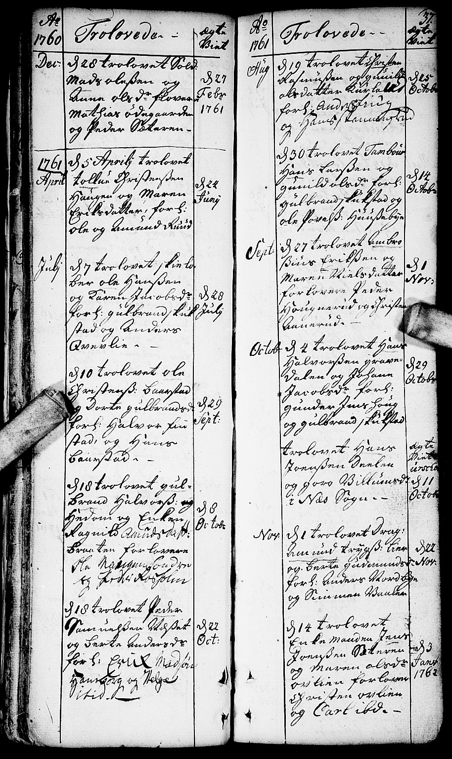 Aurskog prestekontor Kirkebøker, SAO/A-10304a/F/Fa/L0002: Ministerialbok nr. I 2, 1735-1766, s. 37