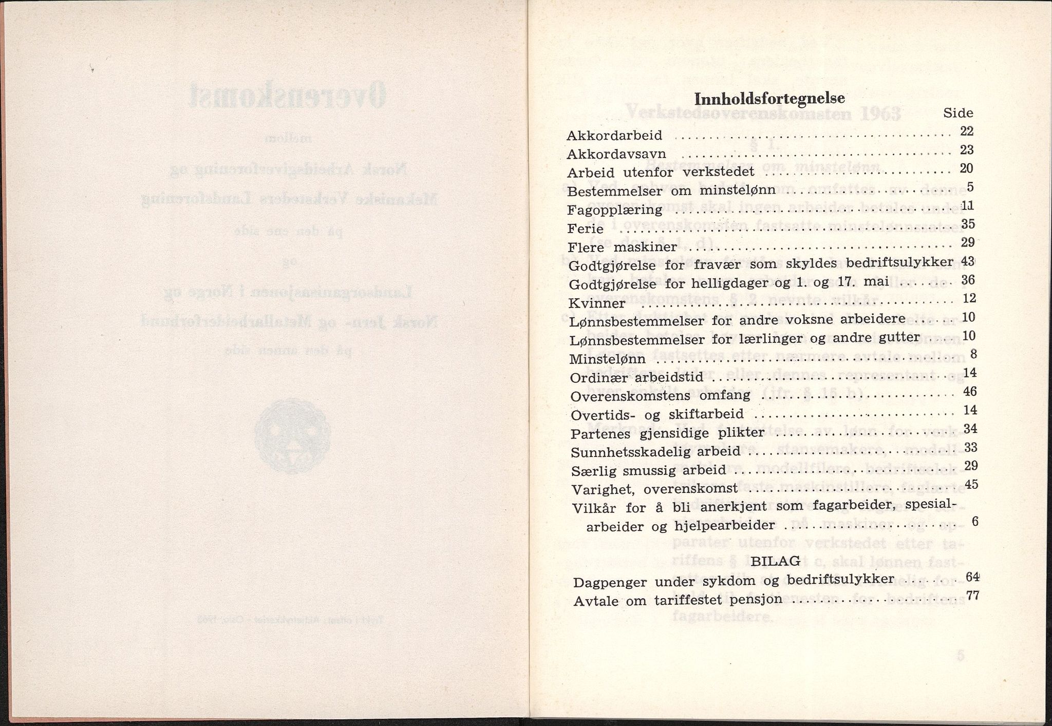 Norsk jern- og metallarbeiderforbund, AAB/ARK-1659/O/L0001/0030: Verkstedsoverenskomsten / Verkstedsoverenskomsten, 1963