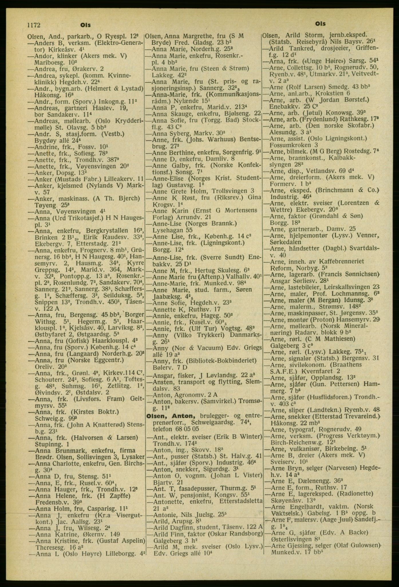 Kristiania/Oslo adressebok, PUBL/-, 1959-1960, s. 1172