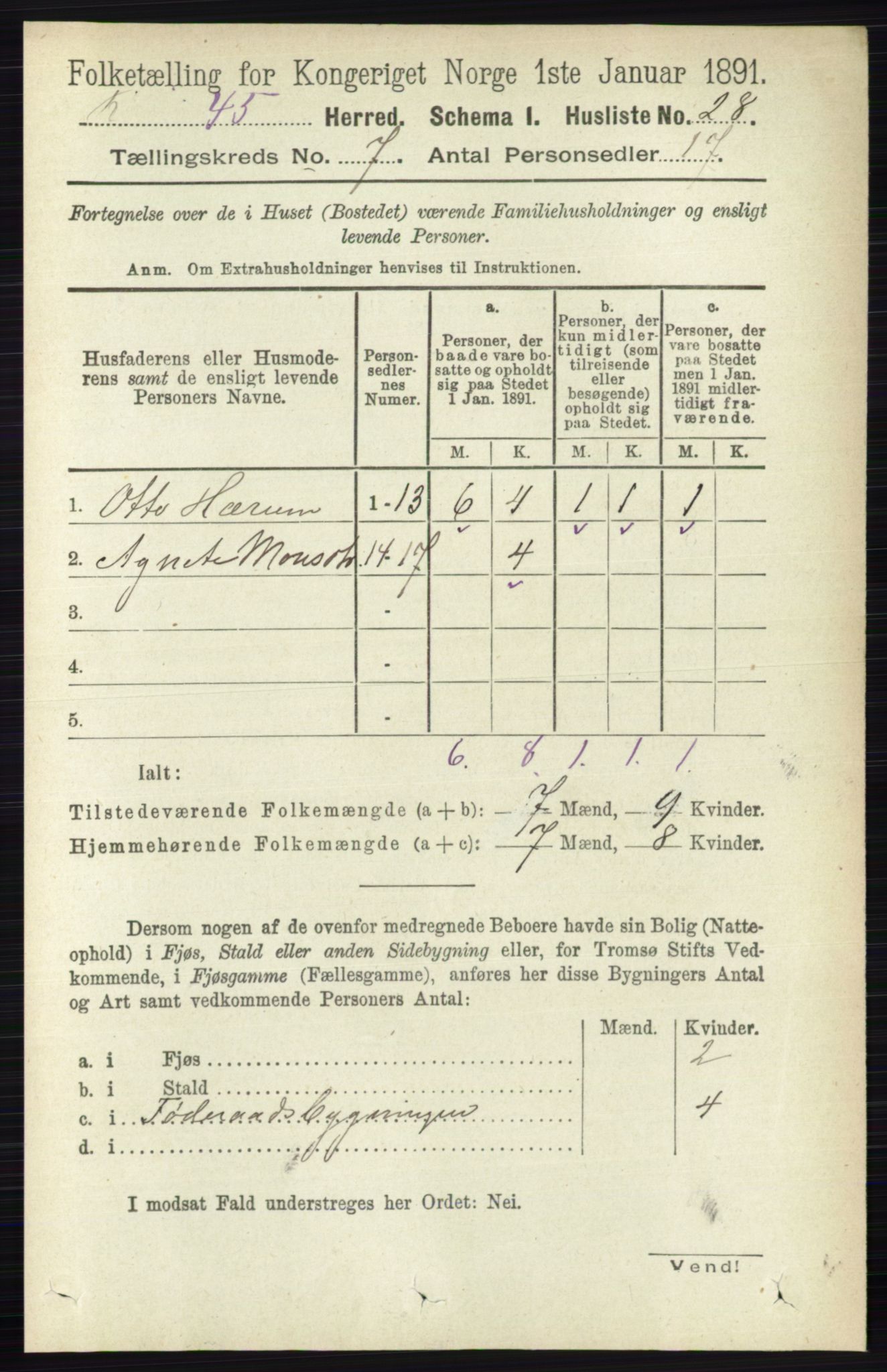 RA, Folketelling 1891 for 0412 Ringsaker herred, 1891, s. 3818