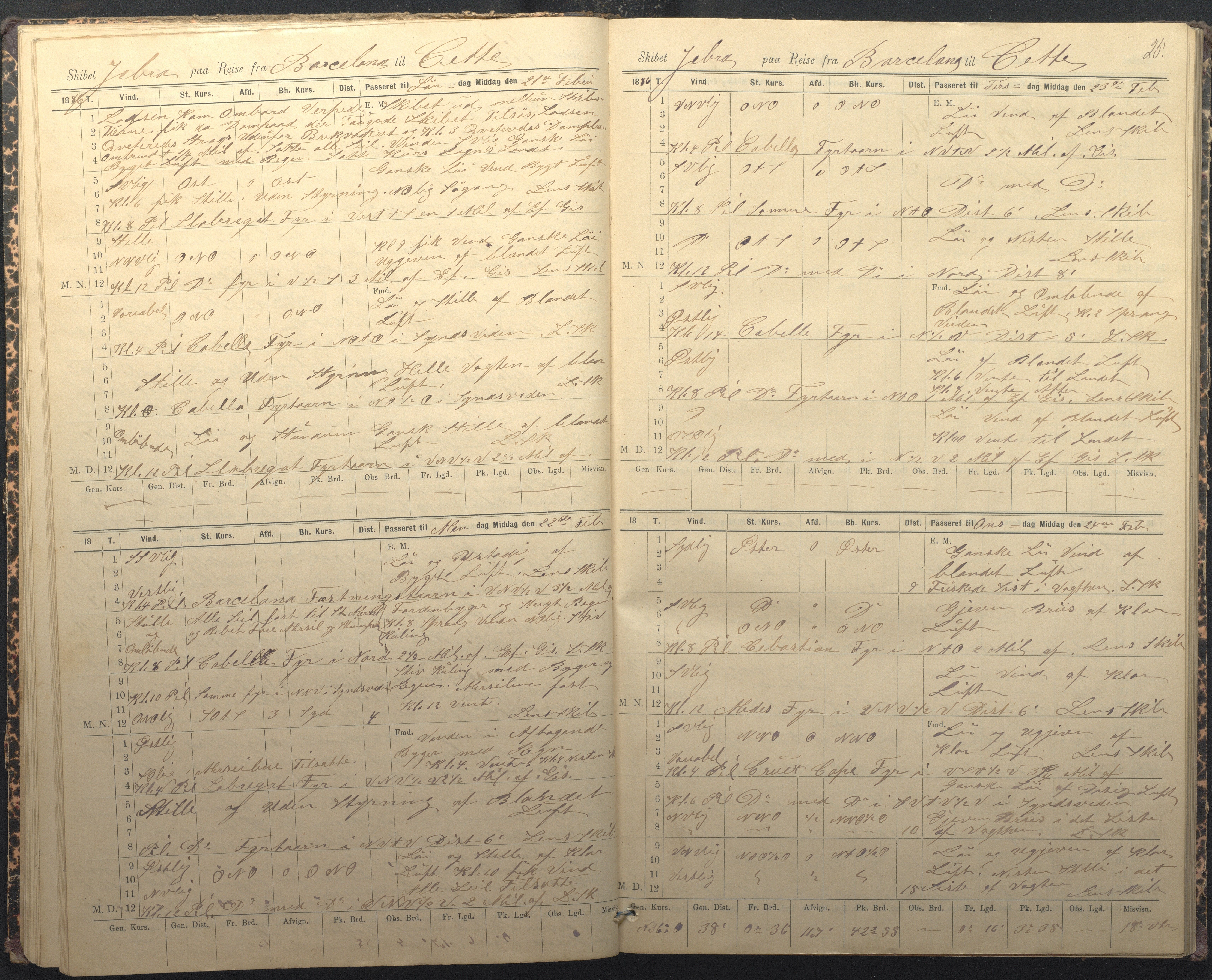 Fartøysarkivet, AAKS/PA-1934/F/L0184/0012: Flere fartøy (se mappenivå) / Jeba (skip), 1885-1886, s. 25