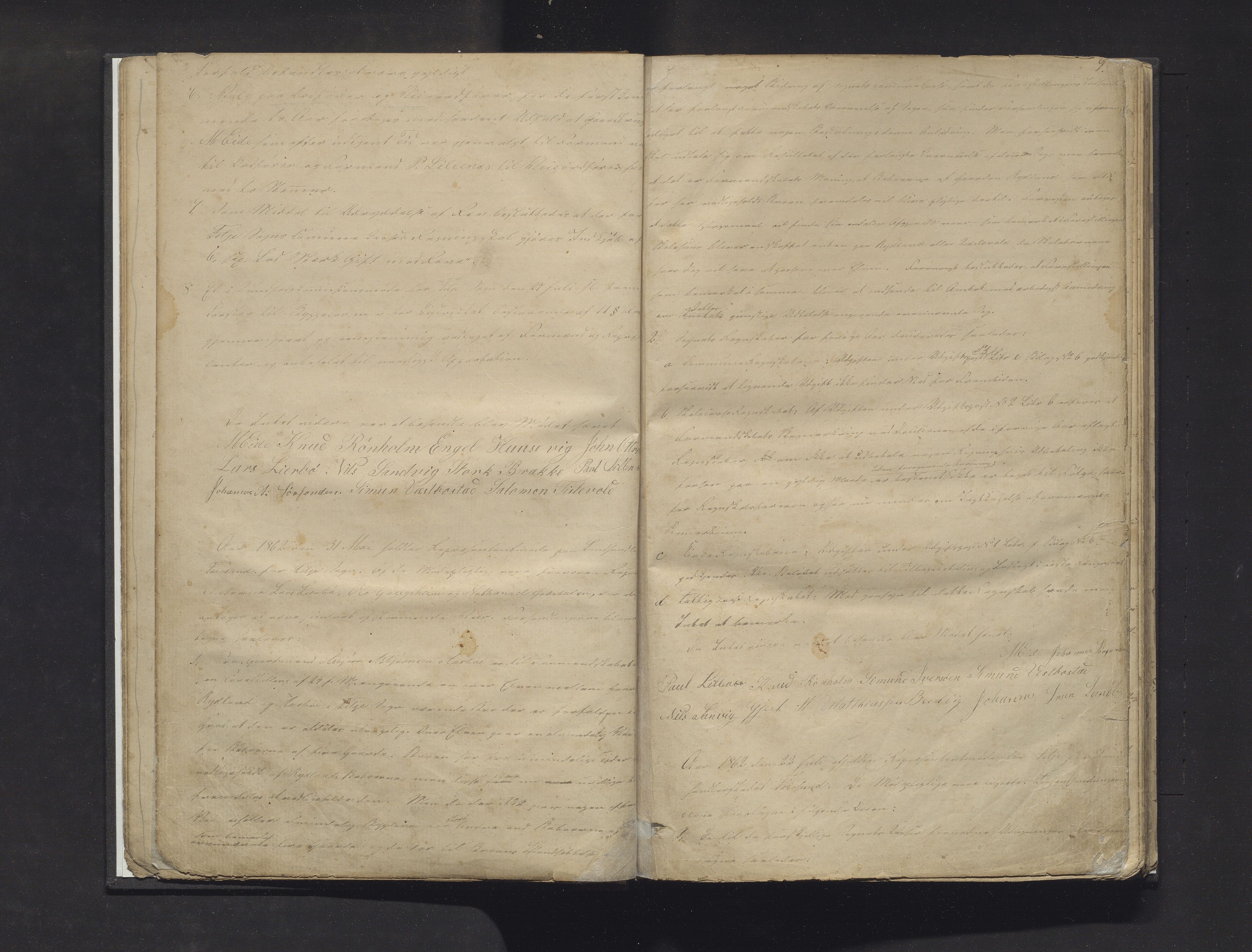 Fitjar kommune. Formannskapet, IKAH/1222-021/A/Aa/L0001: Møtebok for formannskap og heradsstyre, 1860-1882, s. 9
