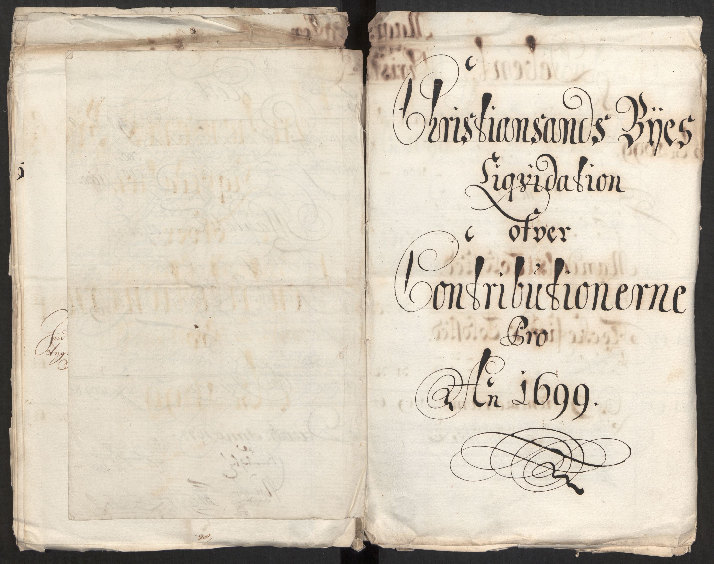 Rentekammeret inntil 1814, Reviderte regnskaper, Byregnskaper, RA/EA-4066/R/Rm/L0258: [M1] Kontribusjonsregnskap, 1664-1700, s. 82