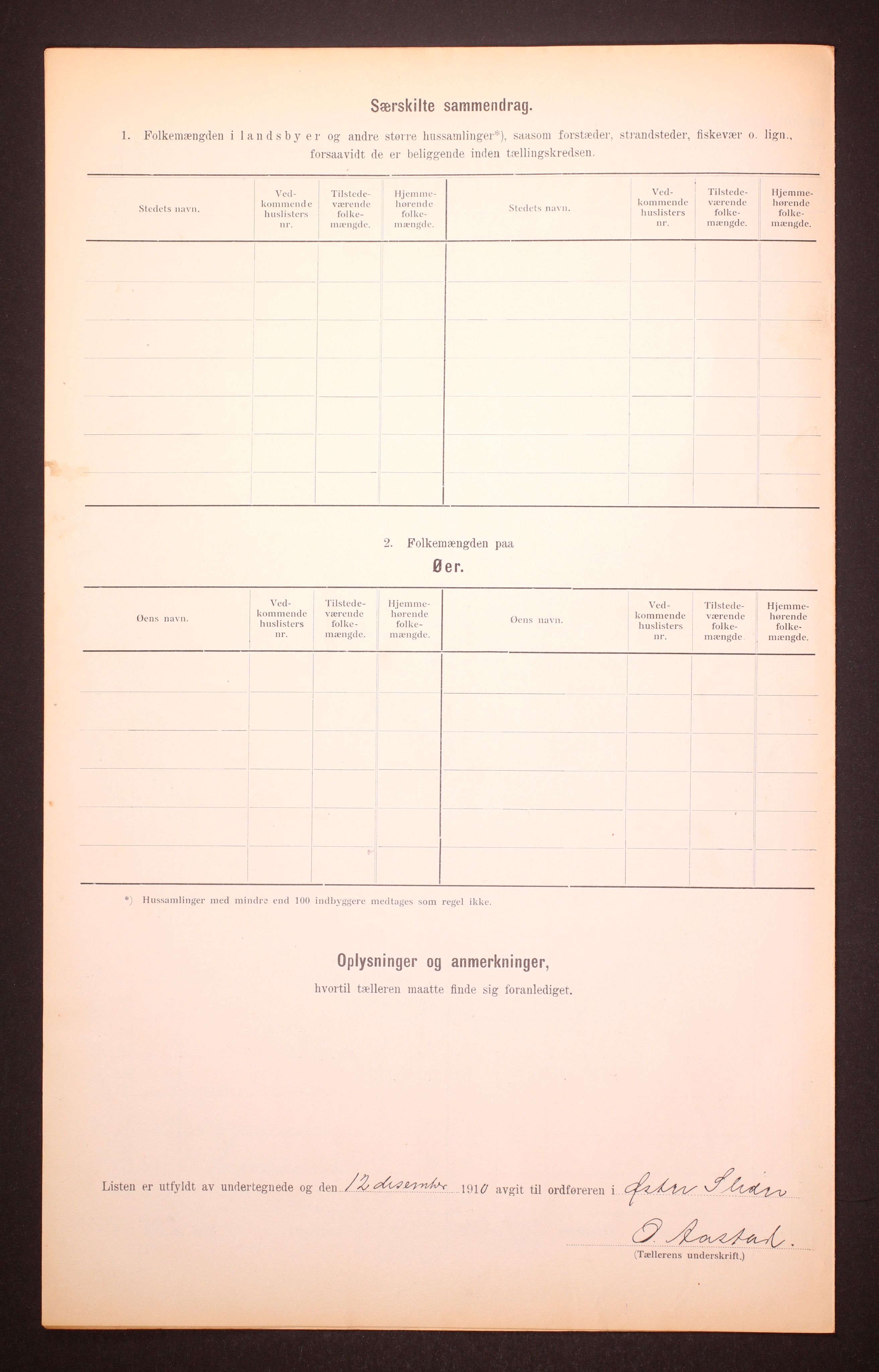 RA, Folketelling 1910 for 0544 Øystre Slidre herred, 1910, s. 9