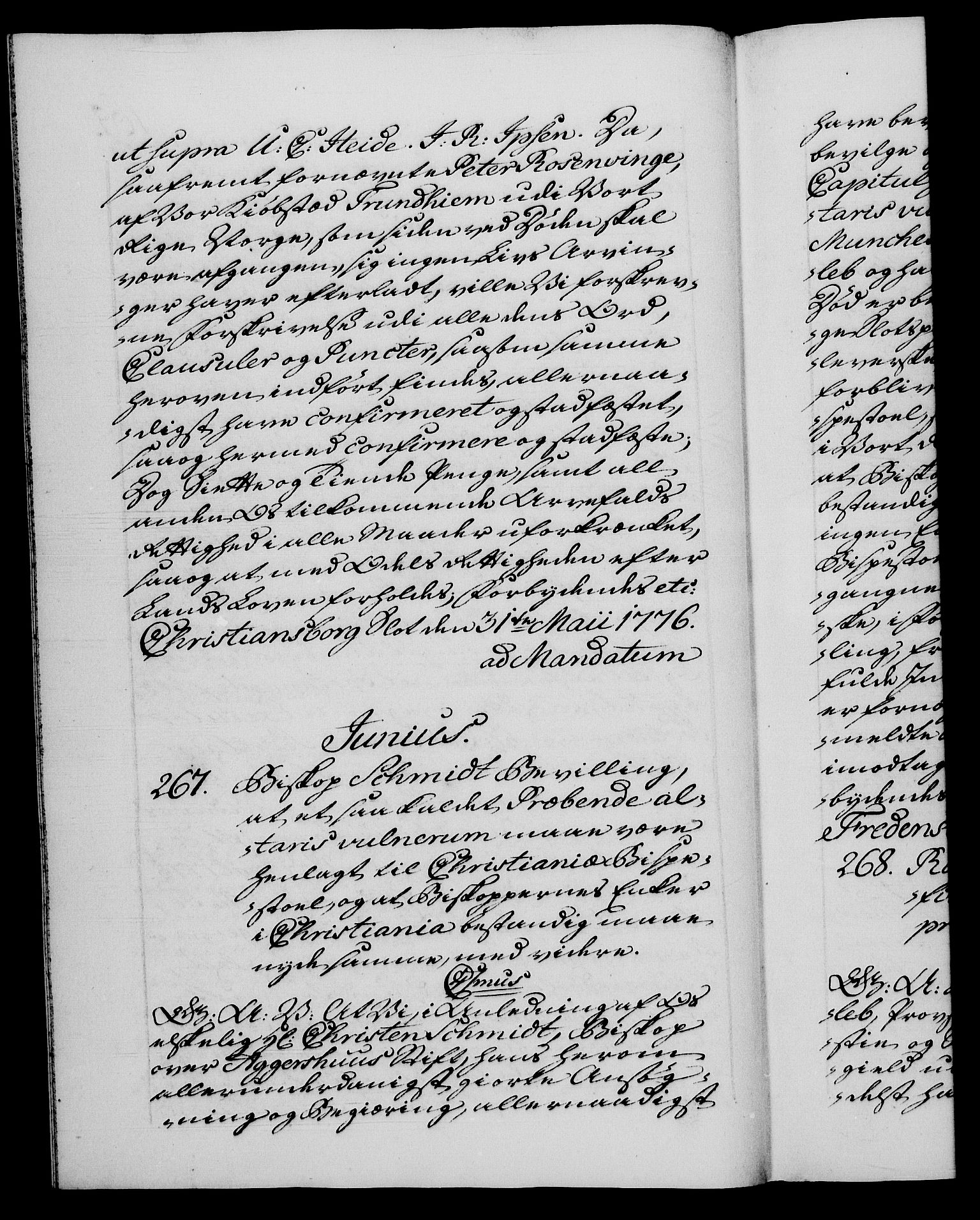Danske Kanselli 1572-1799, RA/EA-3023/F/Fc/Fca/Fcaa/L0047: Norske registre, 1776-1778, s. 169b