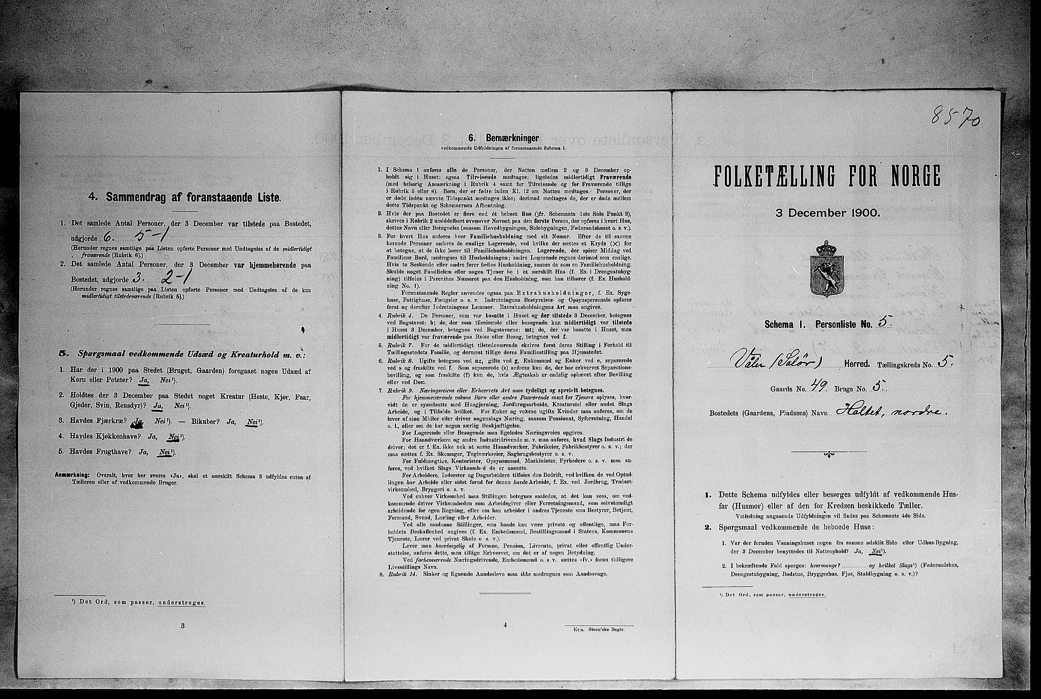 SAH, Folketelling 1900 for 0426 Våler herred, 1900, s. 651