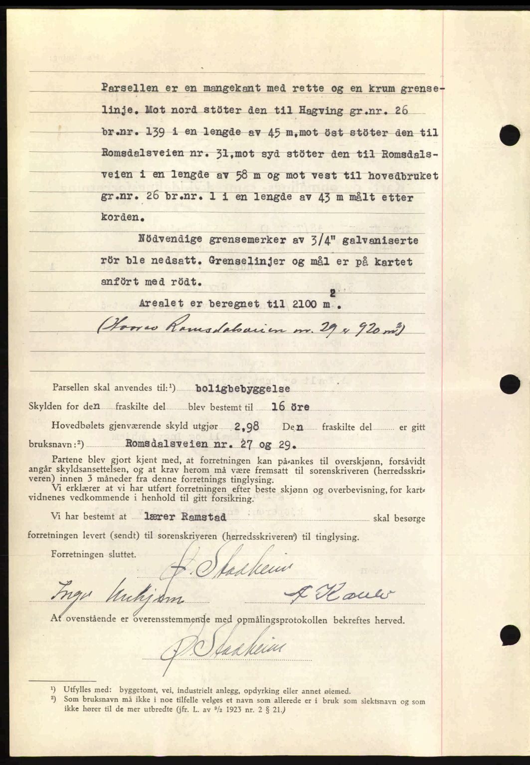 Romsdal sorenskriveri, AV/SAT-A-4149/1/2/2C: Pantebok nr. A10, 1941-1941, Dagboknr: 1320/1941