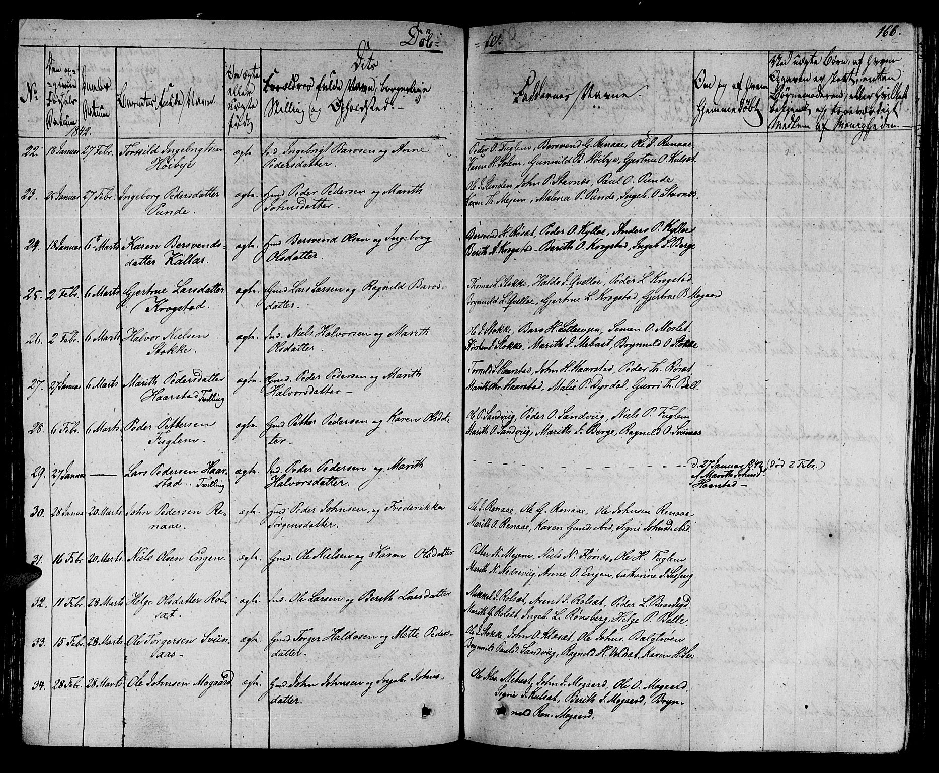 Ministerialprotokoller, klokkerbøker og fødselsregistre - Sør-Trøndelag, SAT/A-1456/695/L1143: Ministerialbok nr. 695A05 /1, 1824-1842, s. 166
