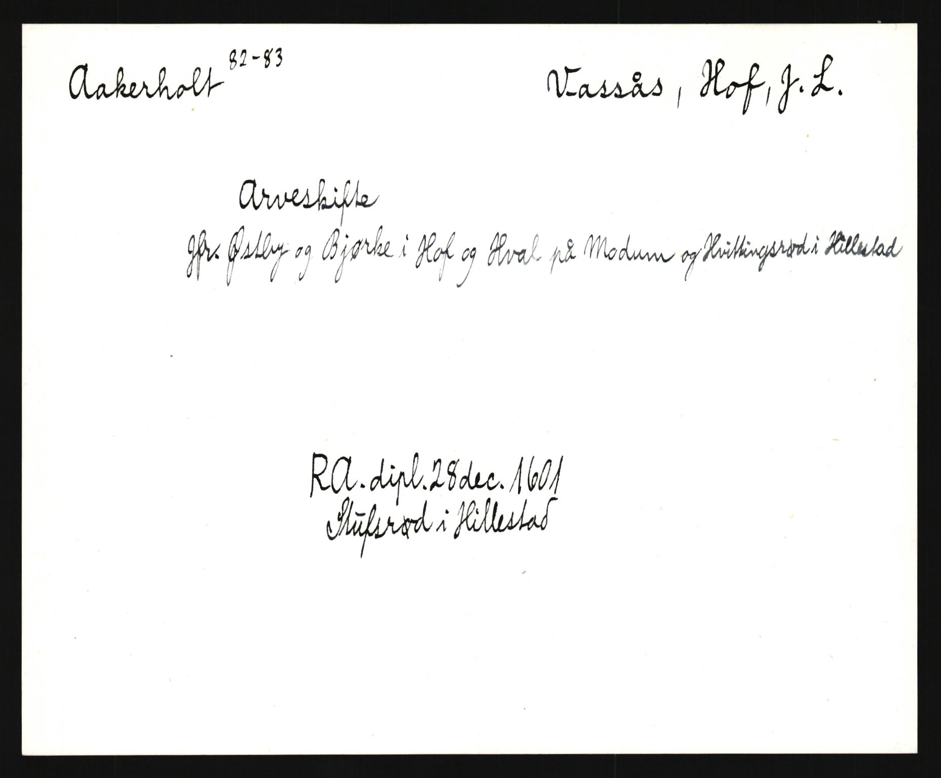 Riksarkivets diplomsamling, AV/RA-EA-5965/F35/F35e/L0018: Registreringssedler Vestfold 1, 1400-1700, s. 361